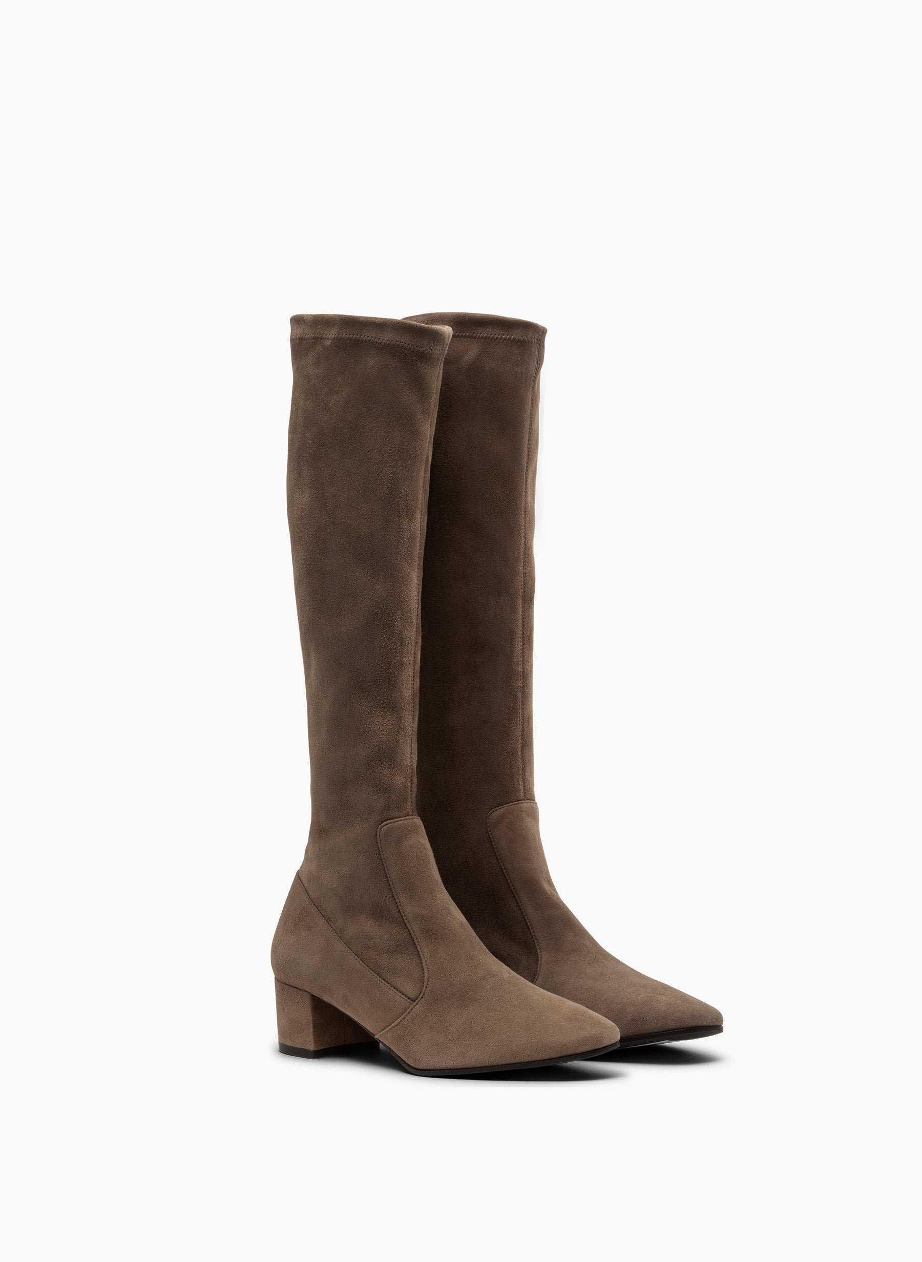 Bottes victoria en velours stretch PARALLELE Gris