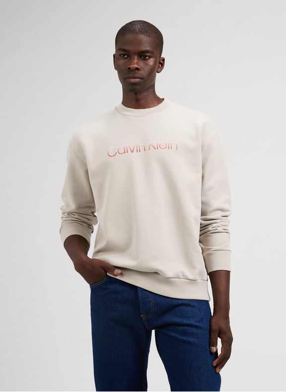 Sweatshirt en coton Beige by CALVIN KLEIN CALVIN KLEIN Sweatshirt en coton Beige