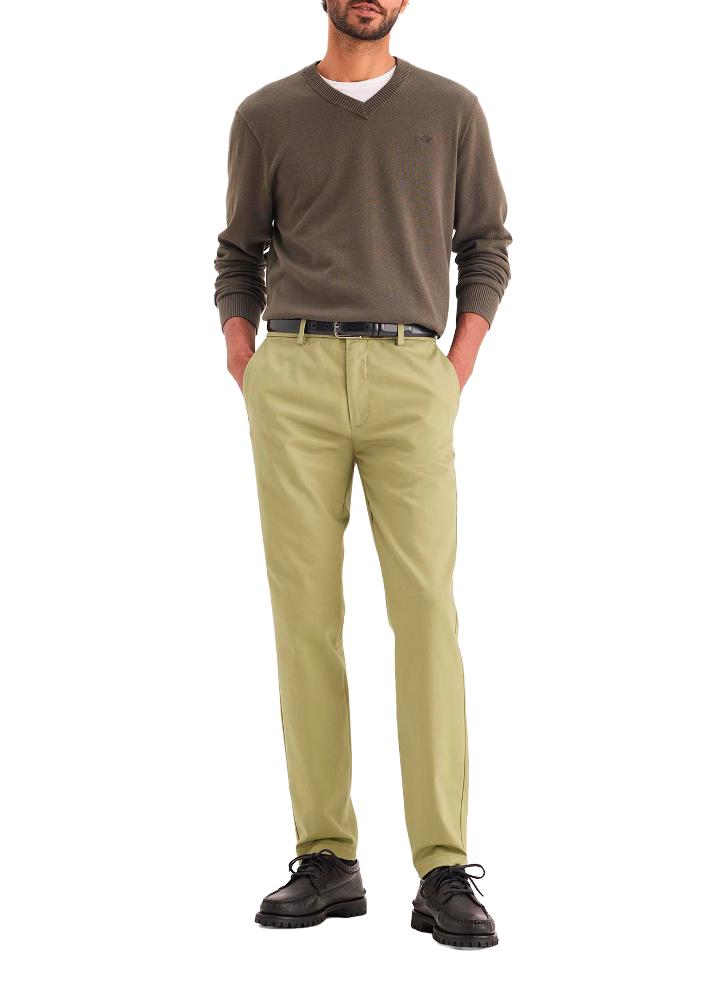 Pantalon uni en coton DOCKERS Beige