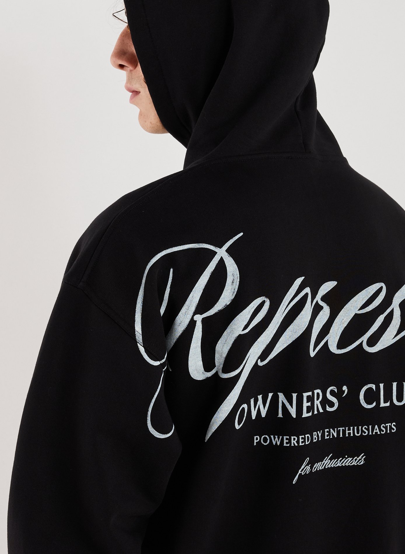 Sweatshirt à capuche en coton REPRESENT Noir