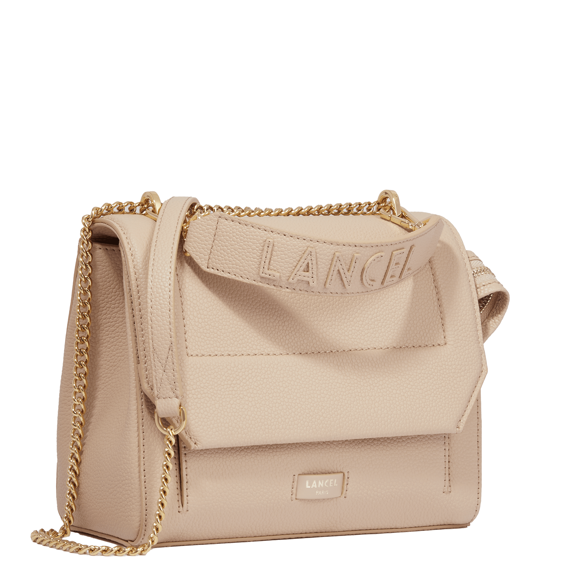 Sac rabat m ninon de lancel en cuir LANCEL Beige