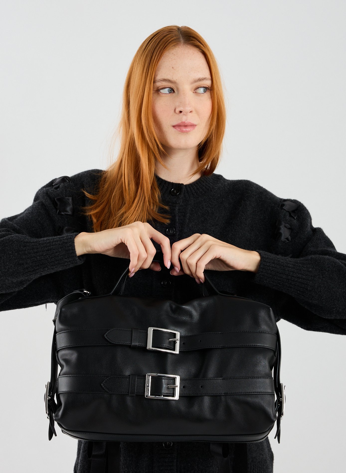 Leather belt bag SIMONE ROCHA Black