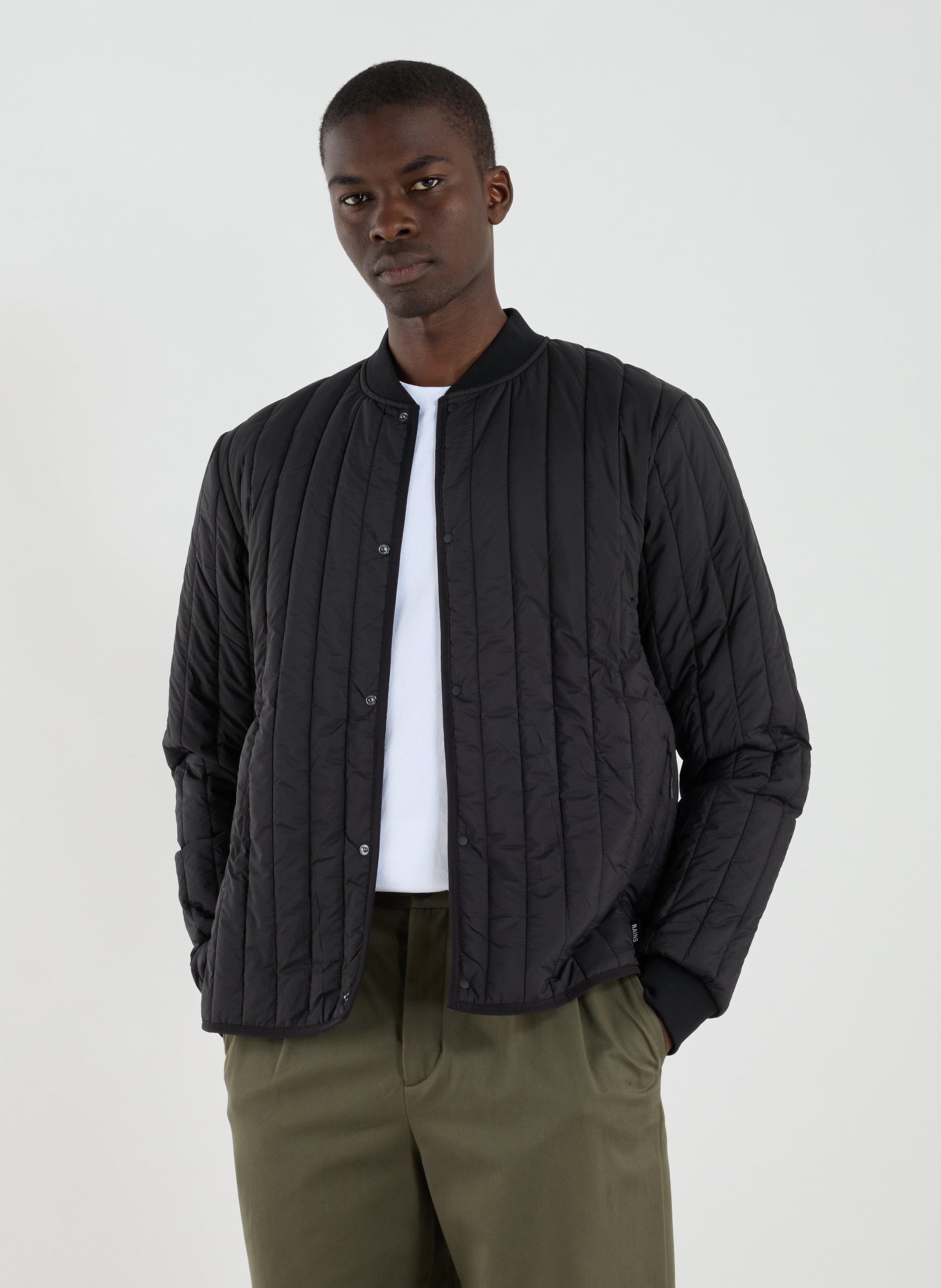 Quilted straight jacket Black by RAINS RAINS Quilted straight jacket Black