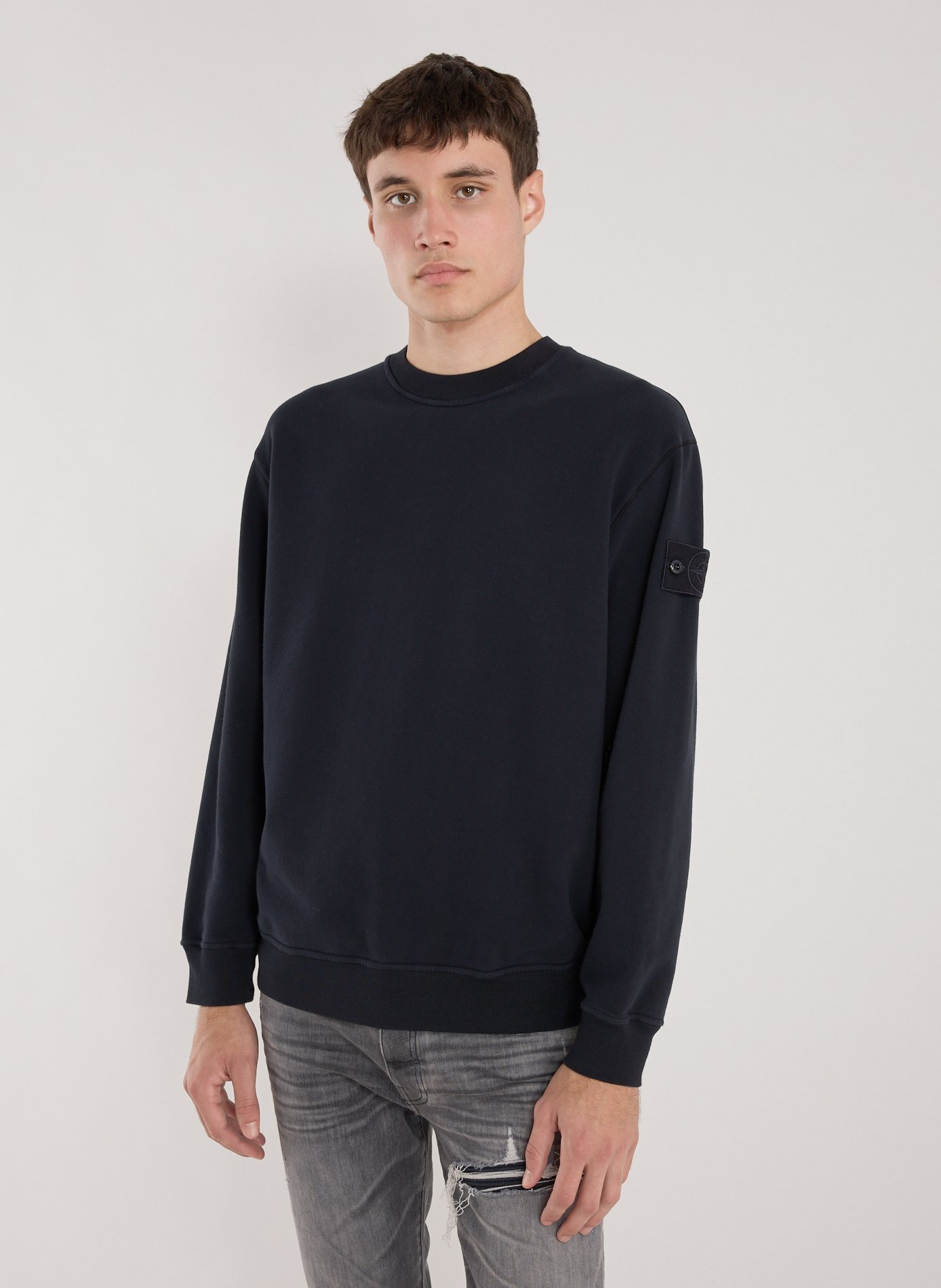 STONE ISLAND Sweatshirt en coton - Collection Ghost Bleu