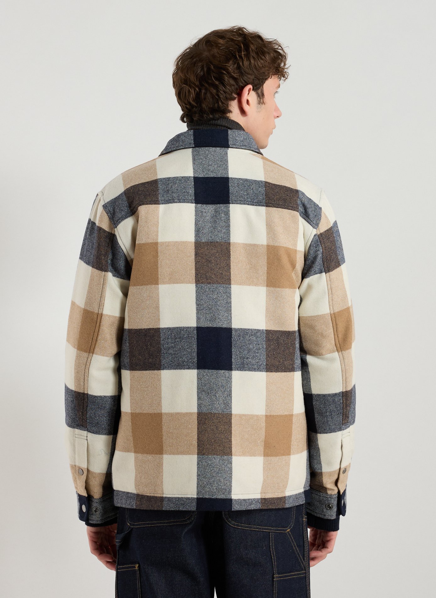 Shirt with classic collar in blended wool WOOLRICH Multicolour