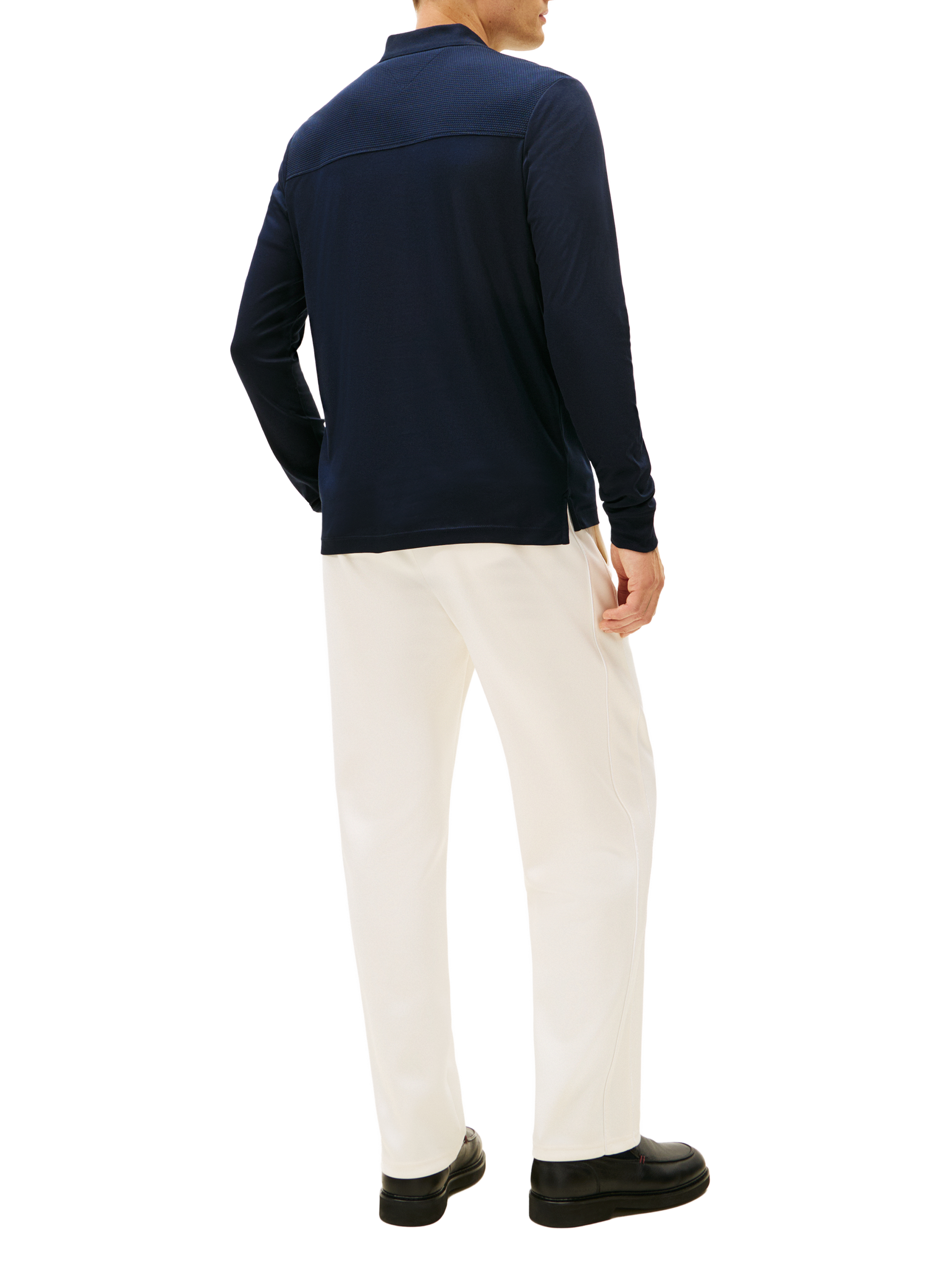 Long-sleeved zip-neck polo TOMMY HILFIGER Blue