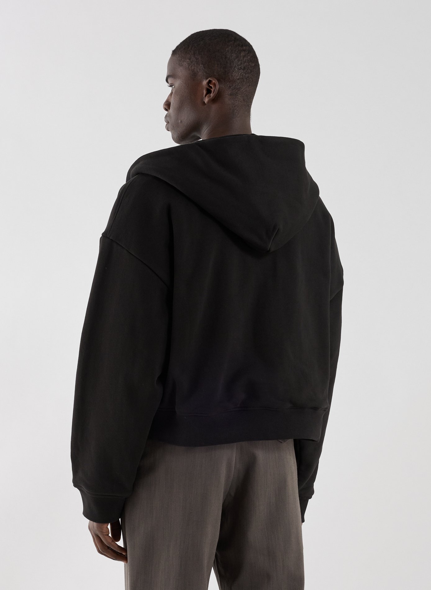 Ritssluiting sweatshirt van katoen ENTIRE STUDIOS Zwart