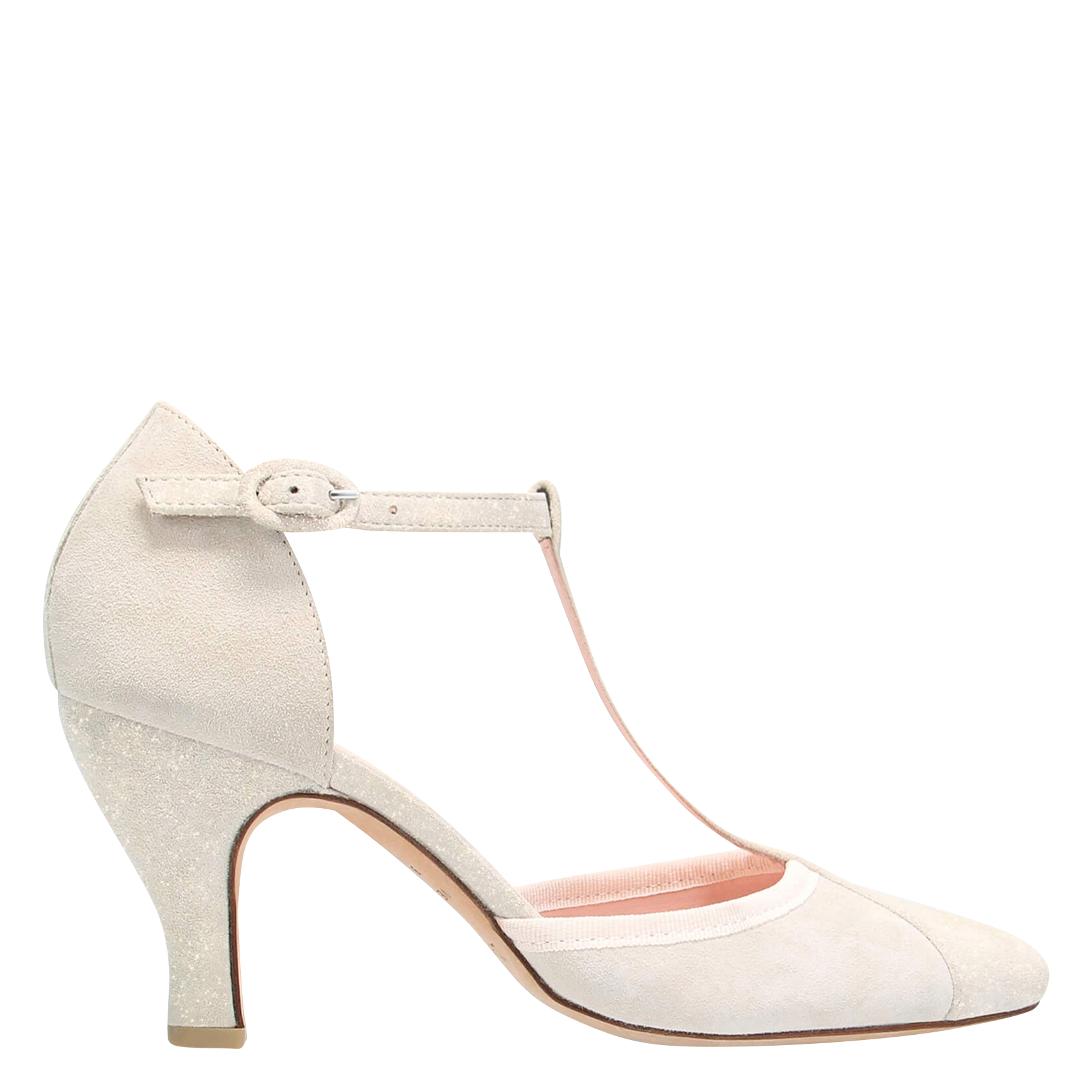 Salomés à talons en cuir velours REPETTO Beige