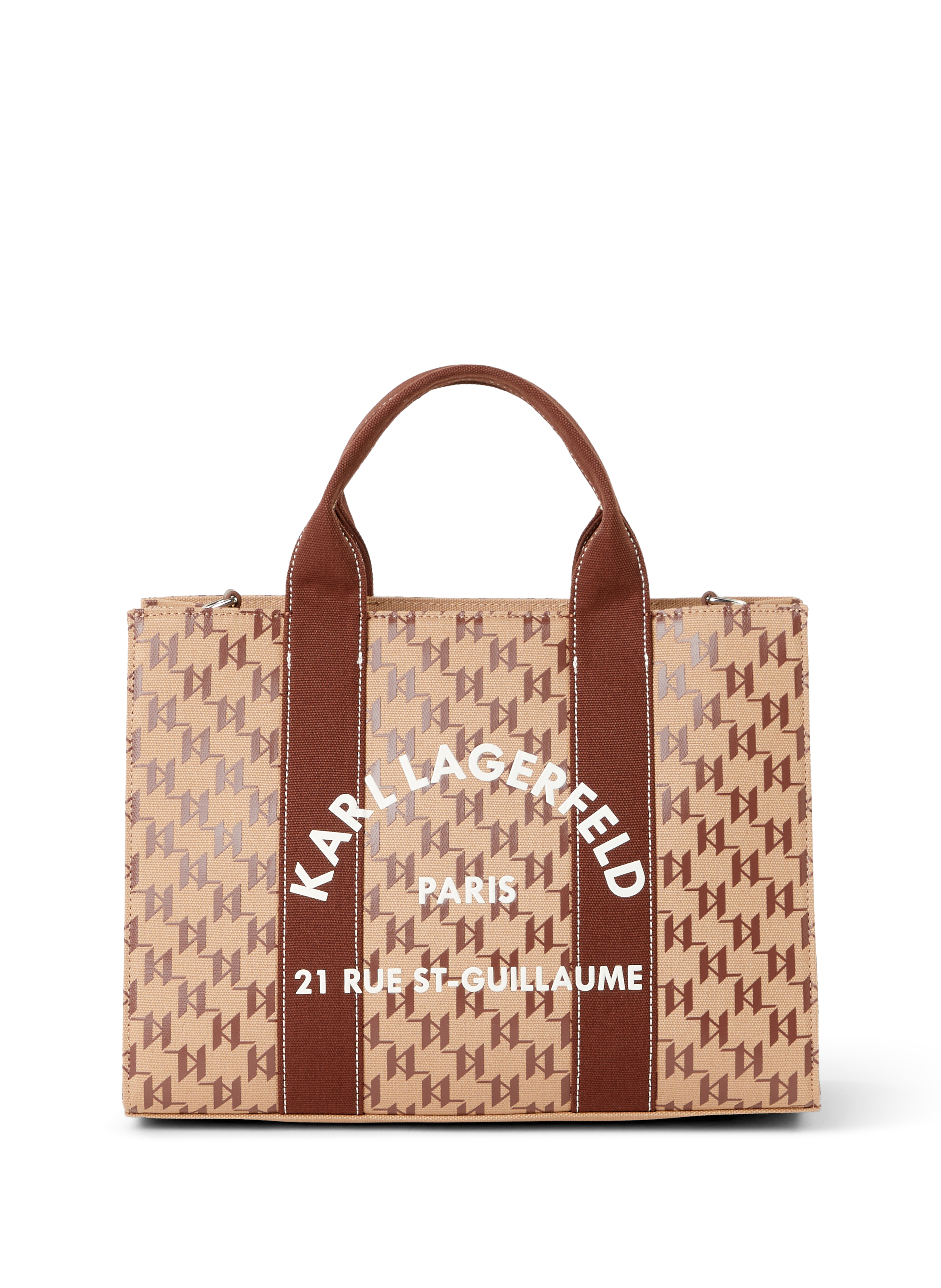 KARL LAGERFELD Logo-printed cotton handbag Multicolour