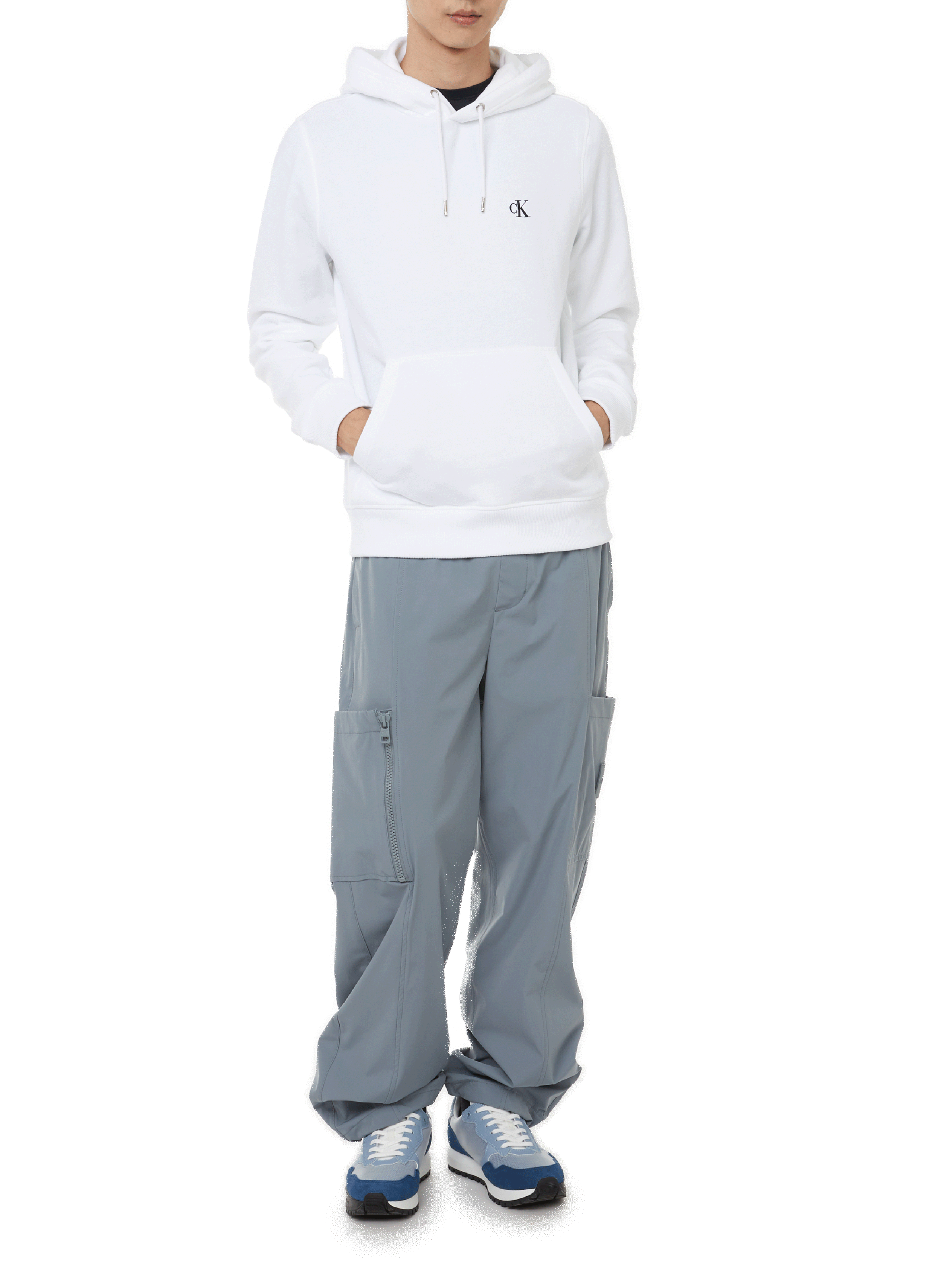 Hoodie à capuche CALVIN KLEIN Blanc