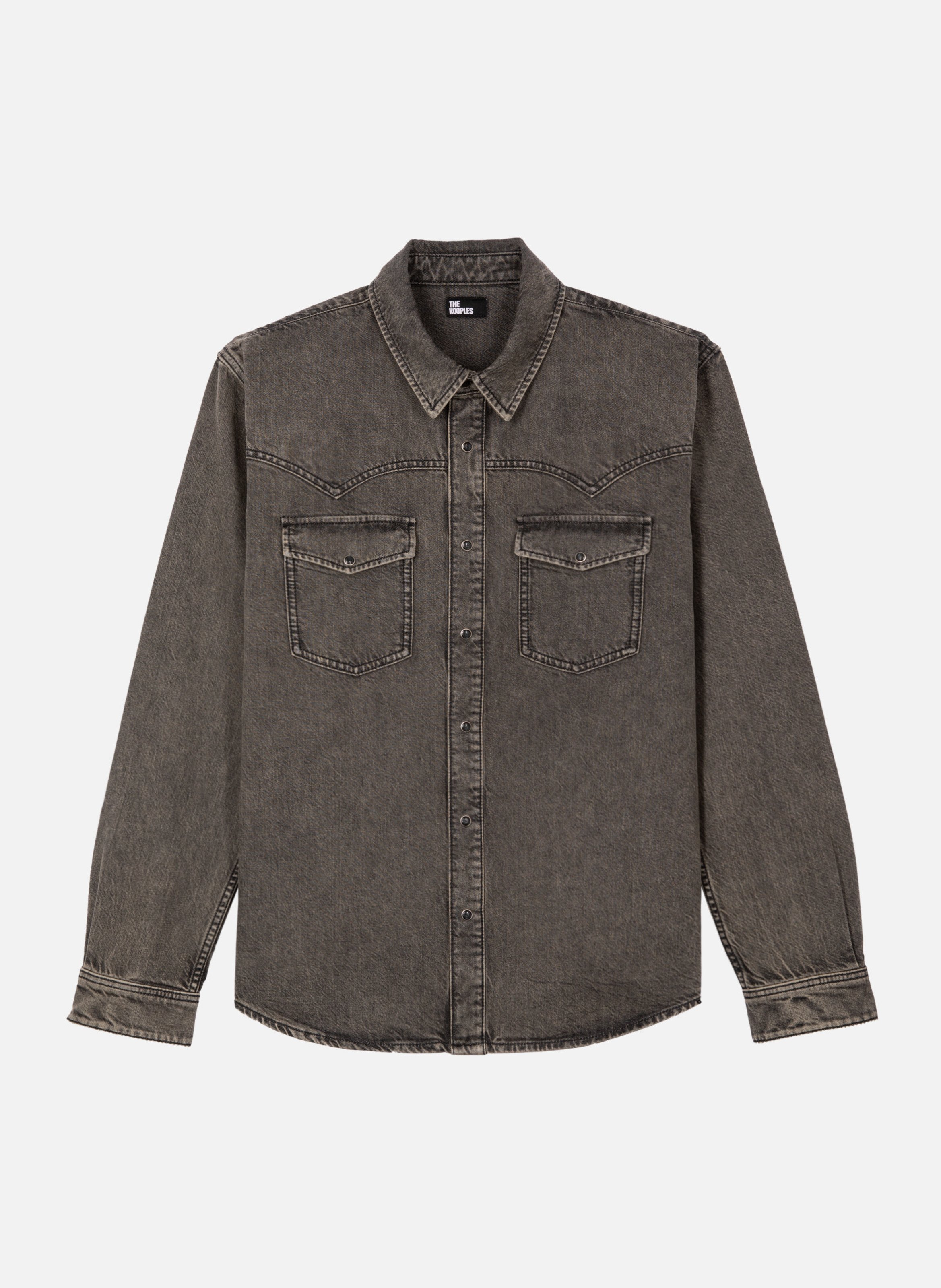 Chemise en denim THE KOOPLES Gris