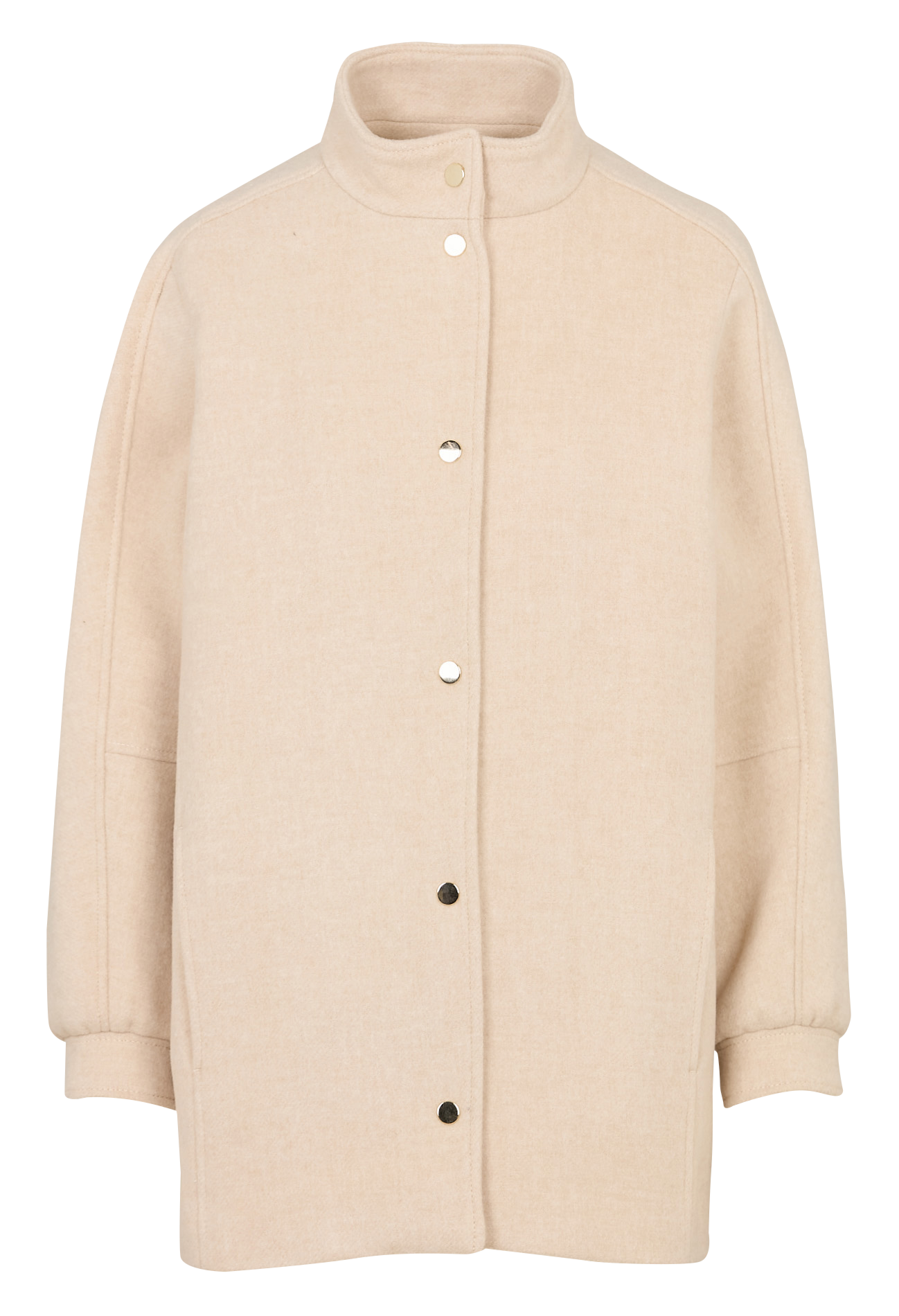 Manteau droit uni boutonné damien MAISON 123 Blanc