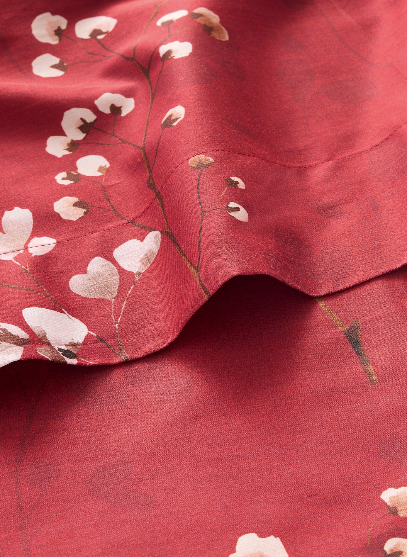 Drap plat minimaliste ANNE DE SOLENE Rouge