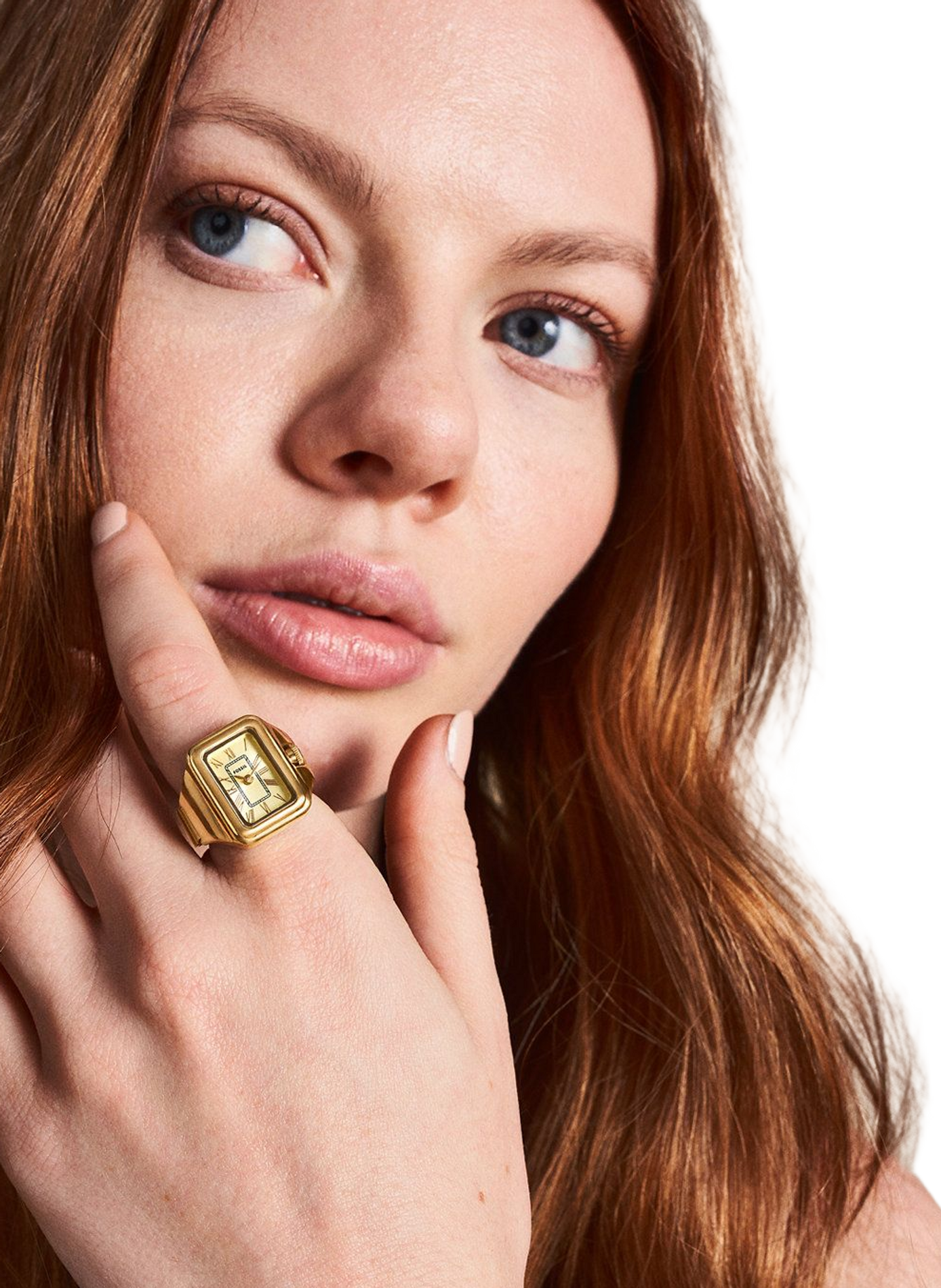 Montre bague quartz en acier inoxydable FOSSIL Doré