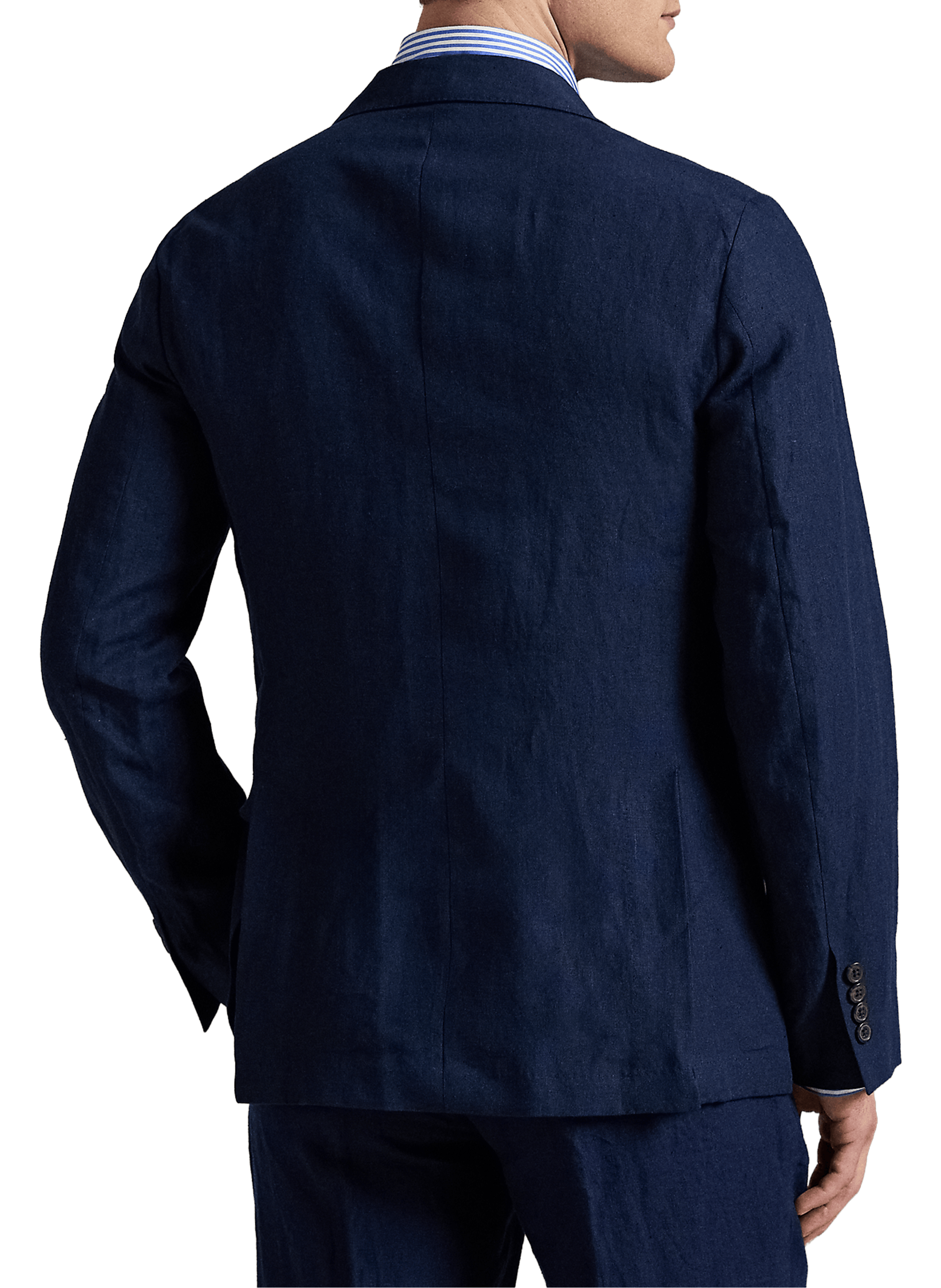 Straight linen blazer POLO RALPH LAUREN Blue