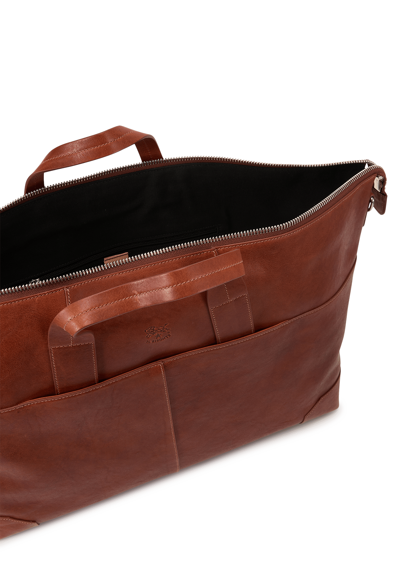 Leather travel bag IL BISONTE Brown