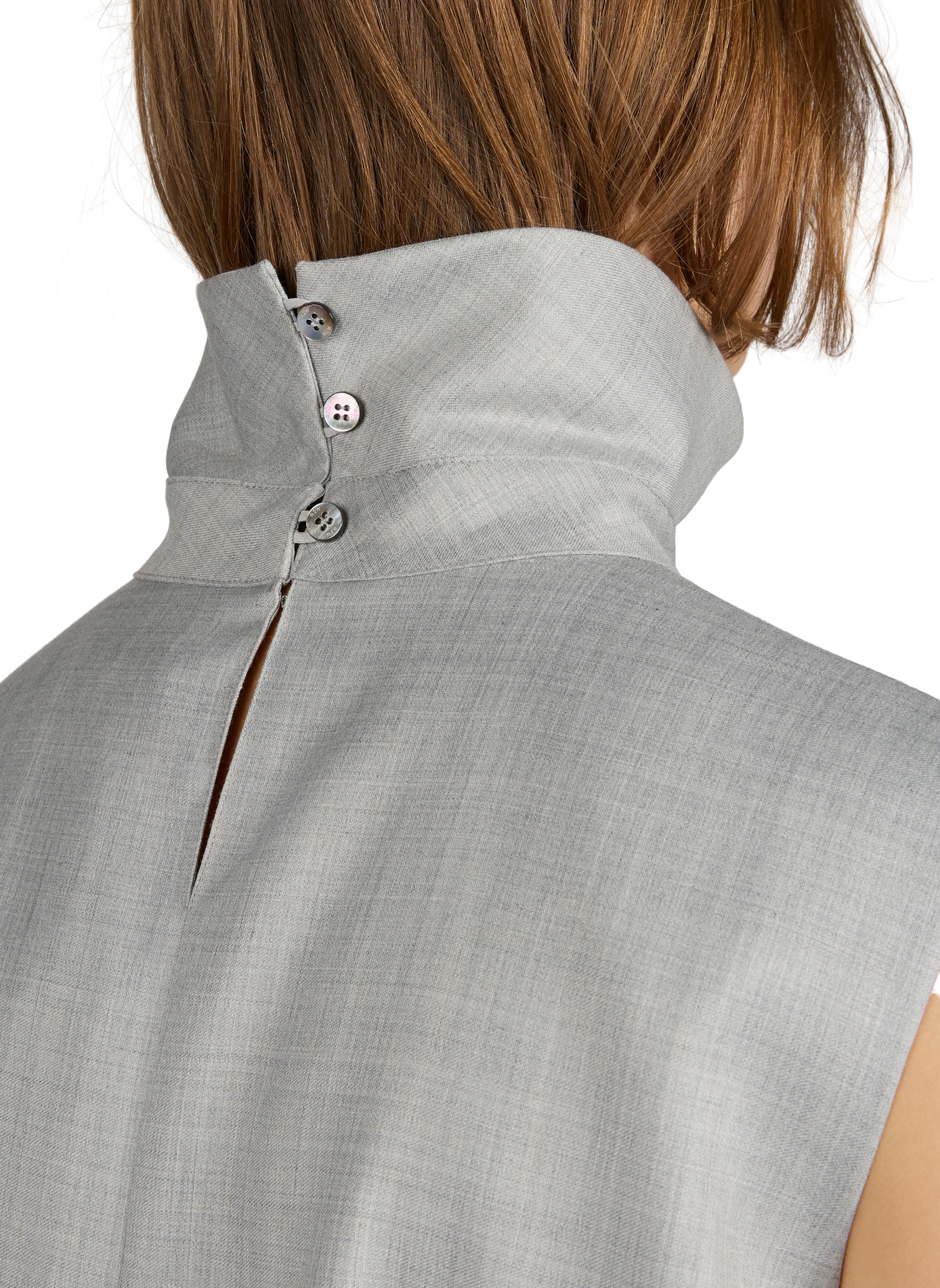 Blouse évasée à col montant R2W Gris
