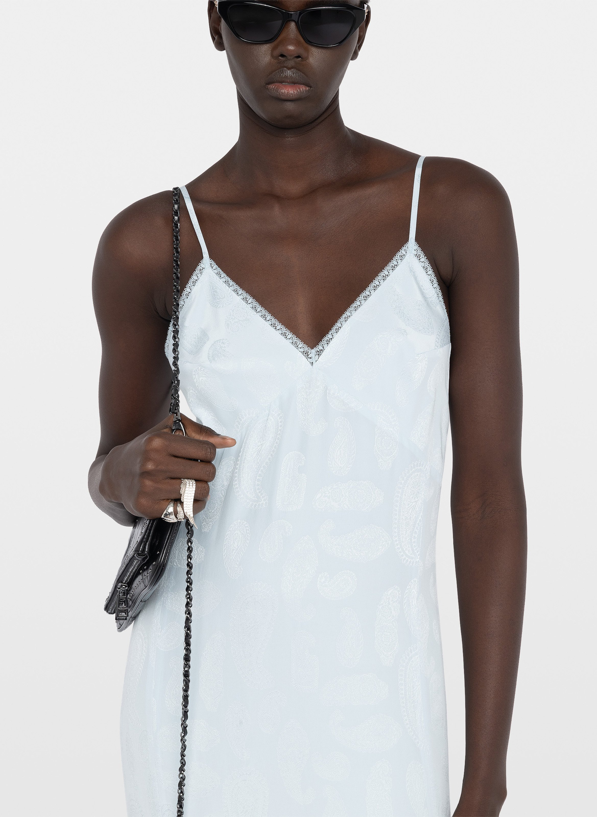 Robe longue en soie ramelil ZADIG&VOLTAIRE Bleu