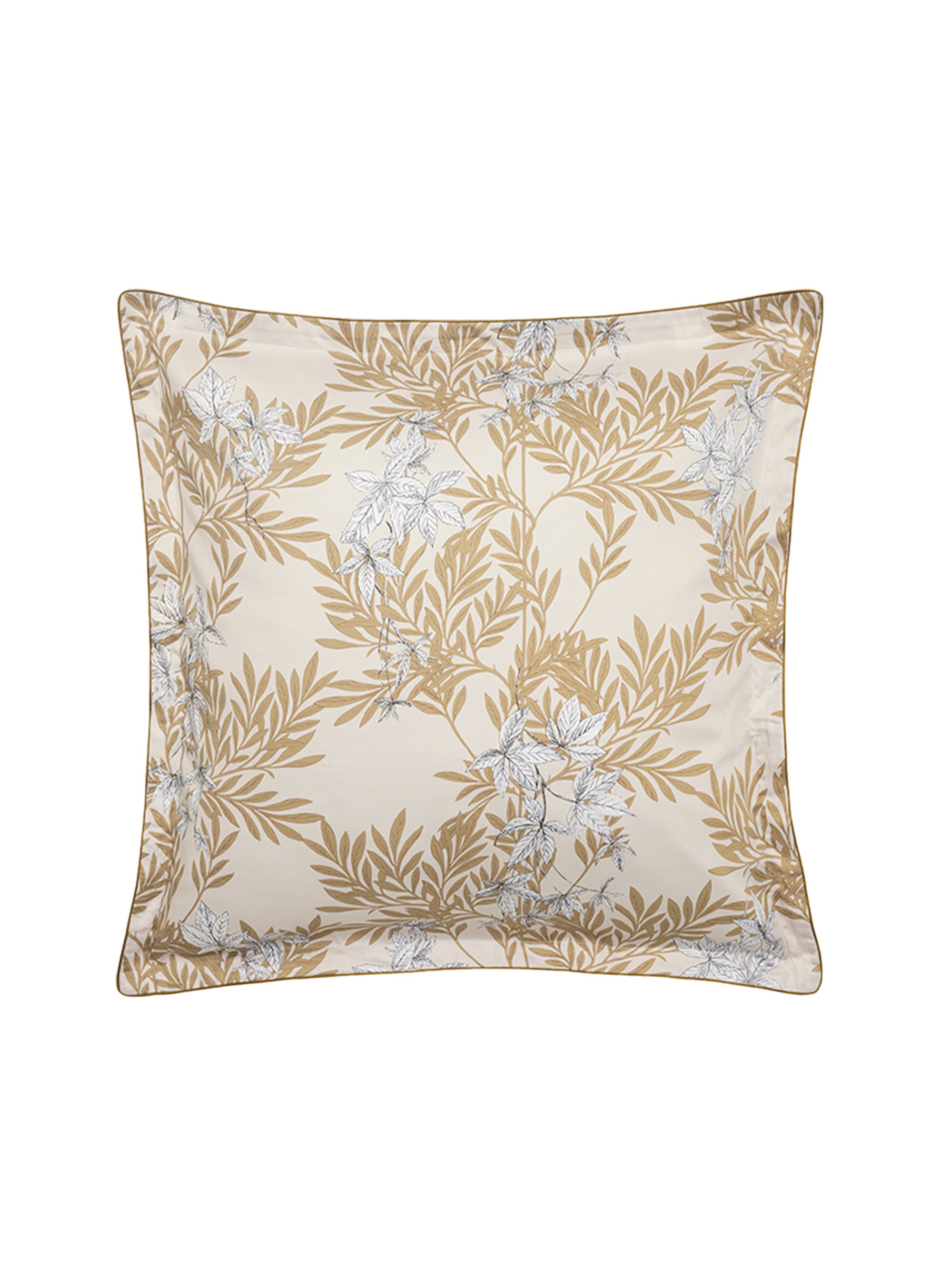 Taie d'oreiller imprimée en satin de coton bio, promenade ALEXANDRE TURPAULT Beige