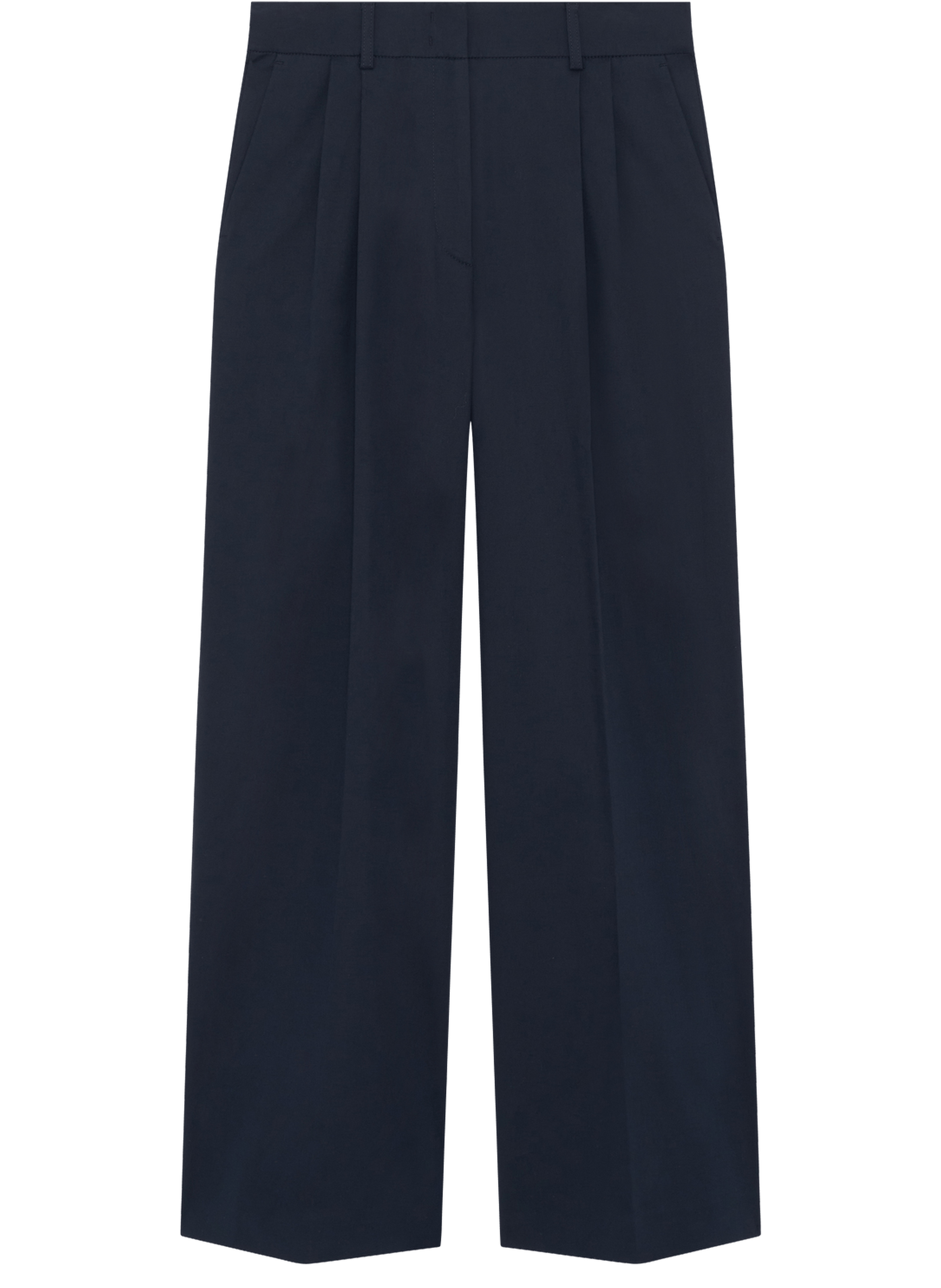 Pantalon à pinces en coton - bibaia PABLO Bleu