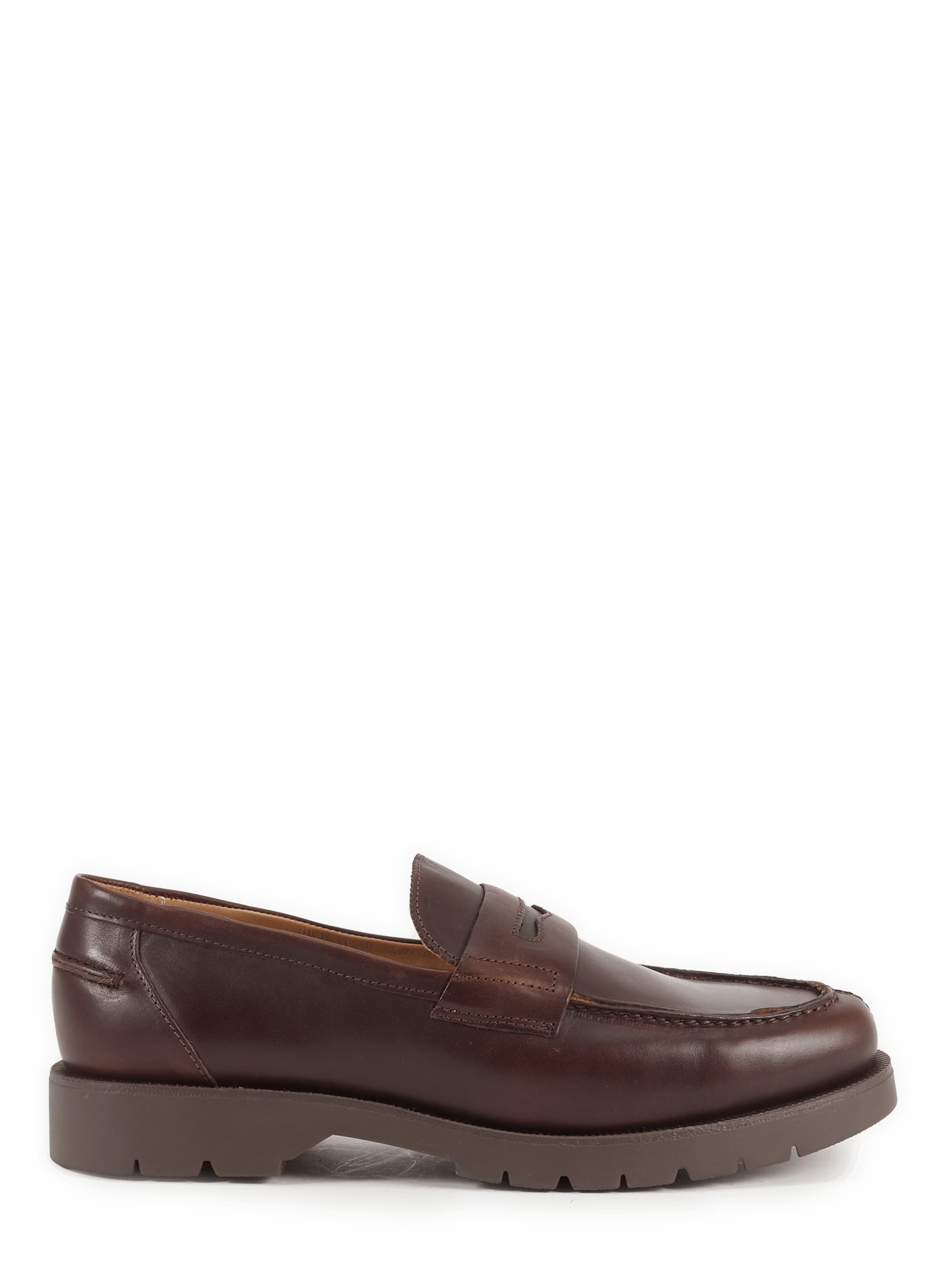 Calfskin leather loafers KLEMAN Brown