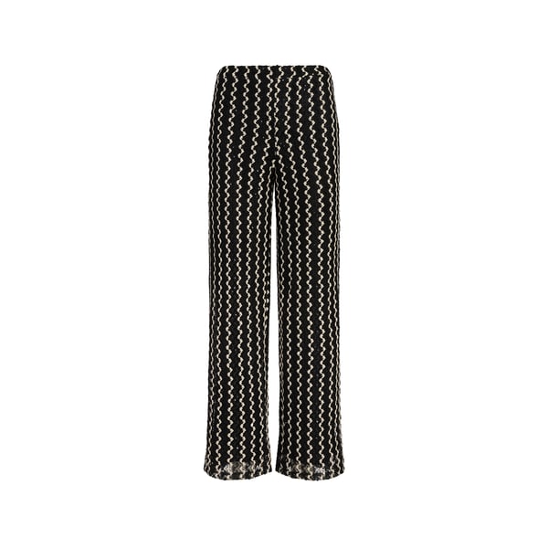 Pantalon droit rayé en dentelle Pantalon droit rayé en dentelle