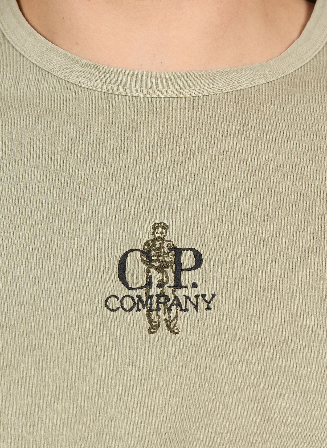 Straight cotton t-shirt CP COMPANY Green