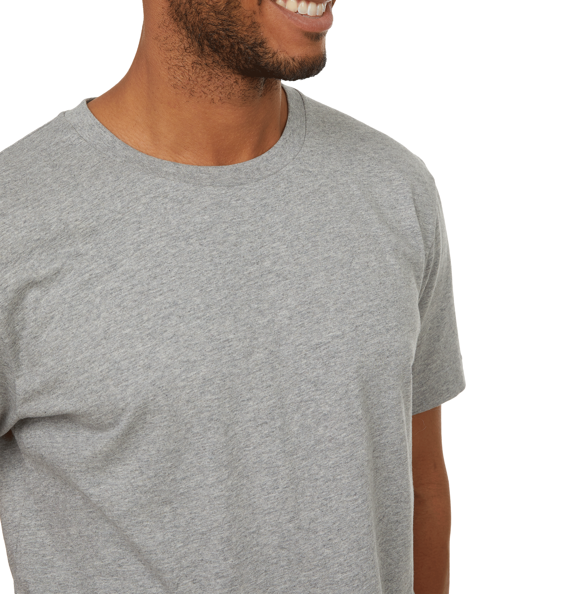 Organic cotton round-neck T-shirt AU PRINTEMPS PARIS Silver