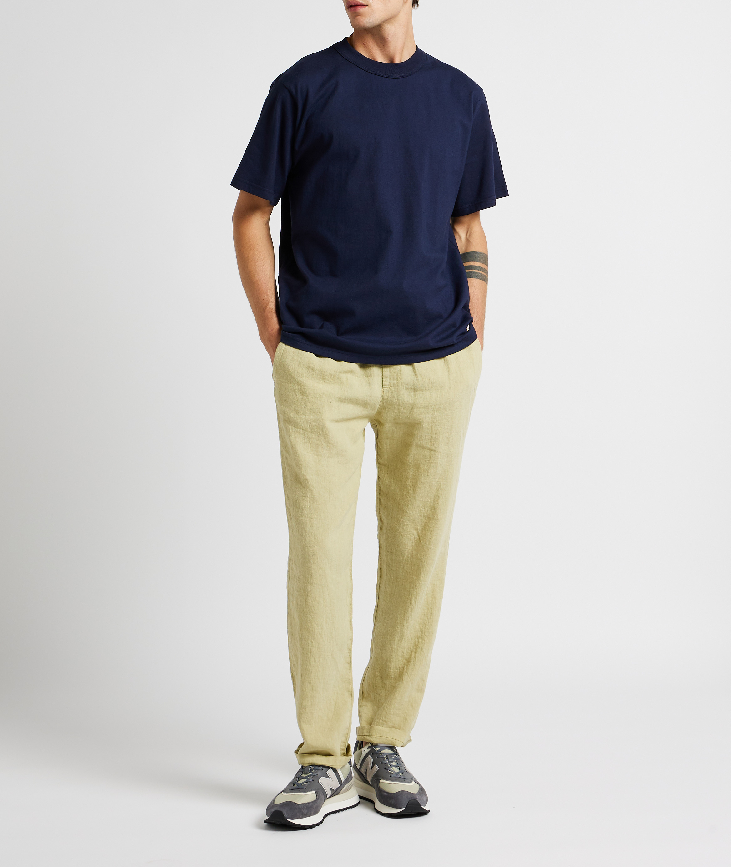 Straight fit organic cotton crew neck t-shirt Callac ARMOR-LUX Blue