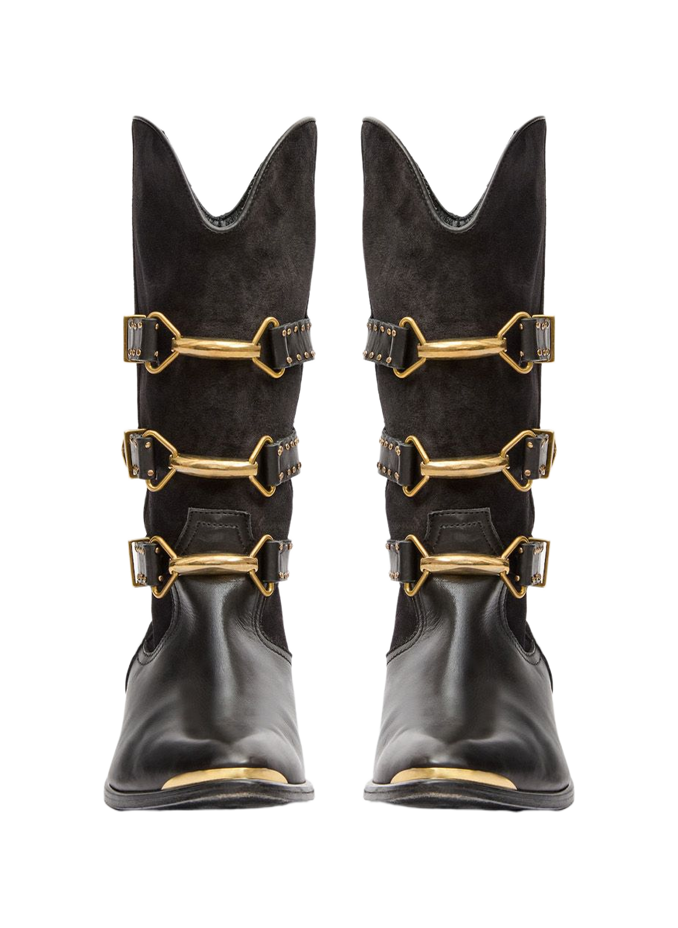 Mexia suede leather ankle boot with metal embellishments ISABEL MARANT Black