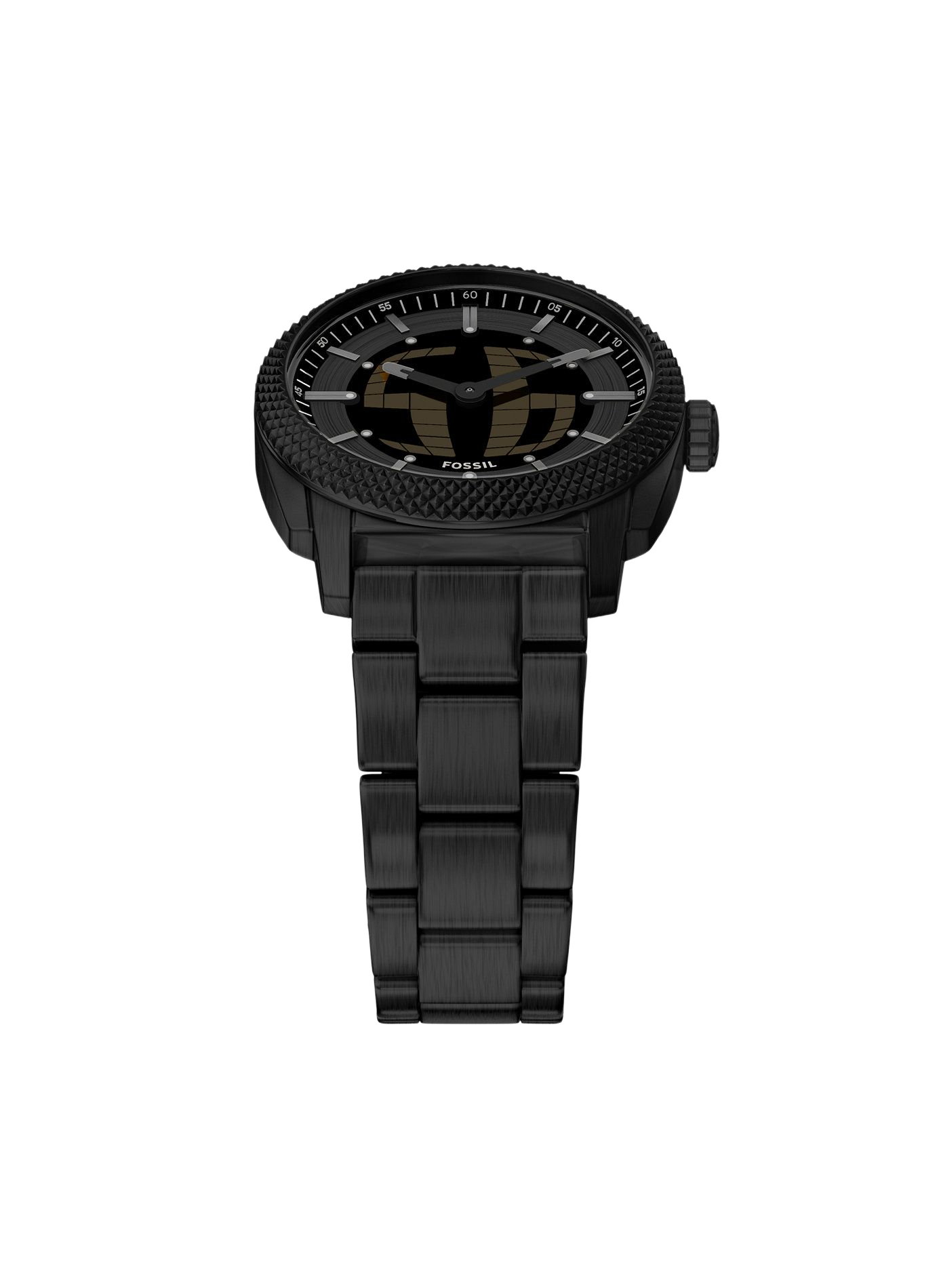Montre quartz Machine Big Tic en acier inoxydable FOSSIL Noir