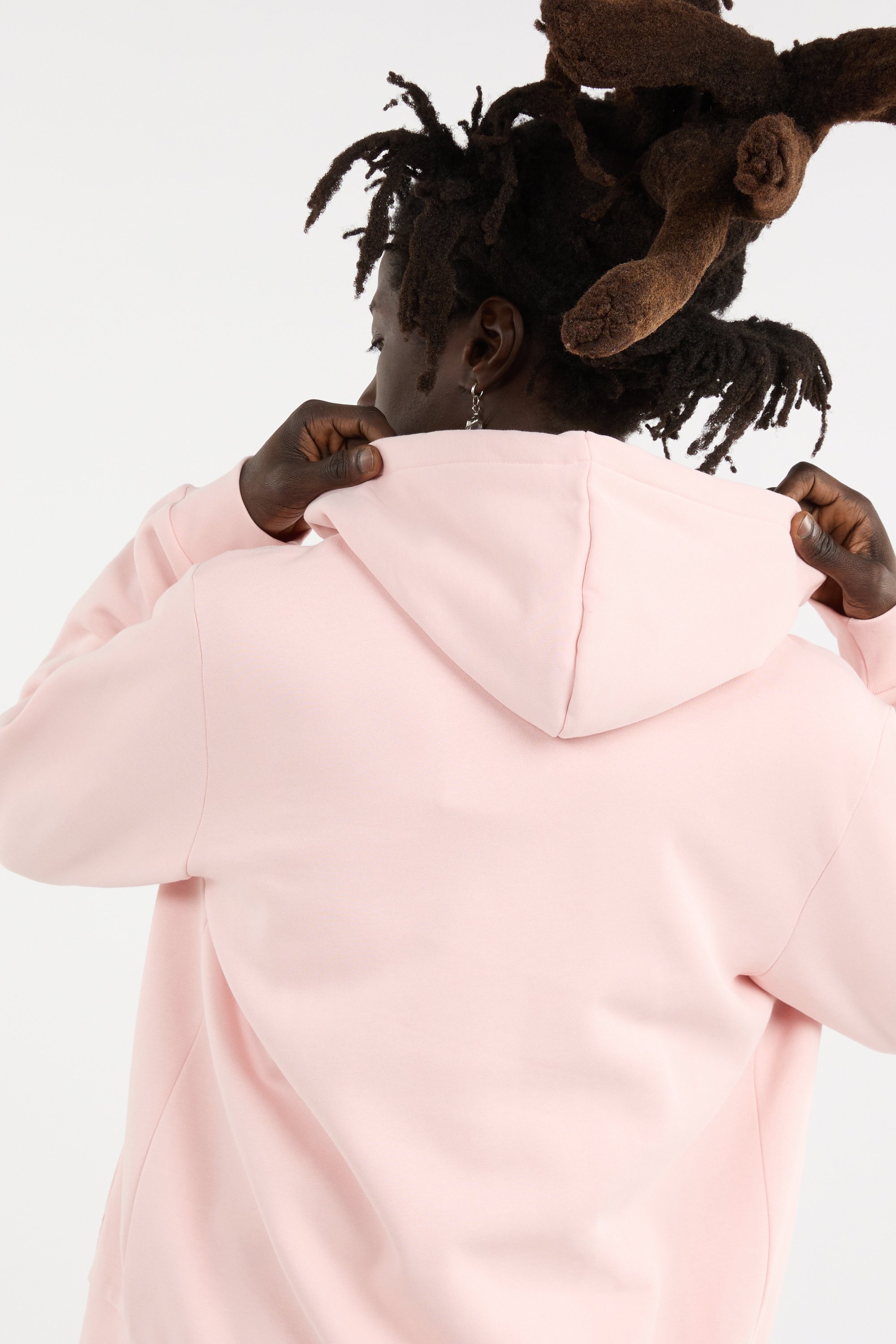 Hoodie zippé LACOSTE Rose