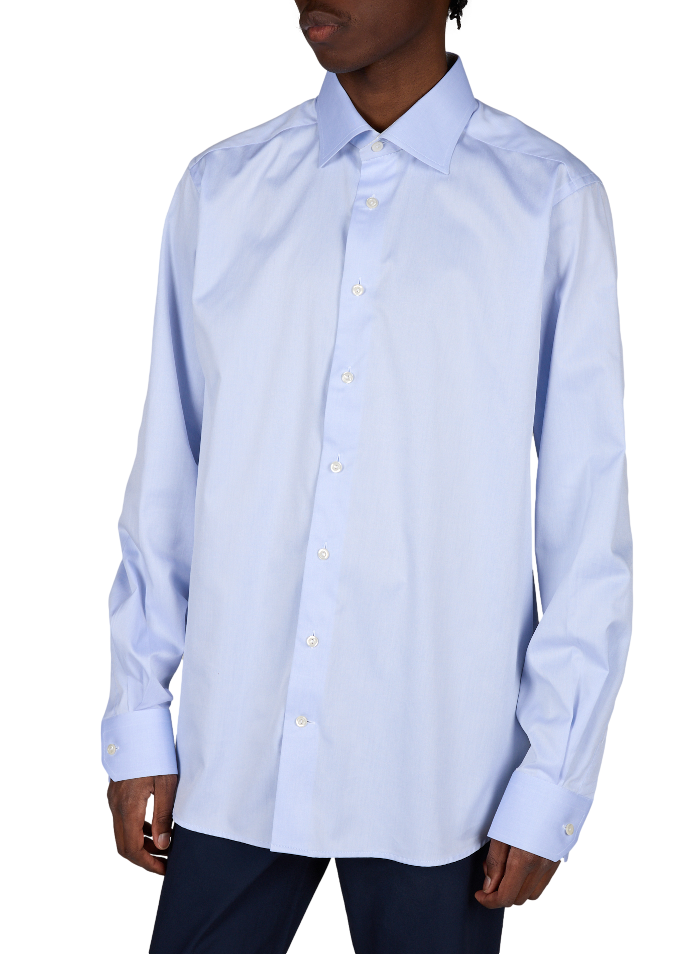 Chemise slim en coton ETON Bleu