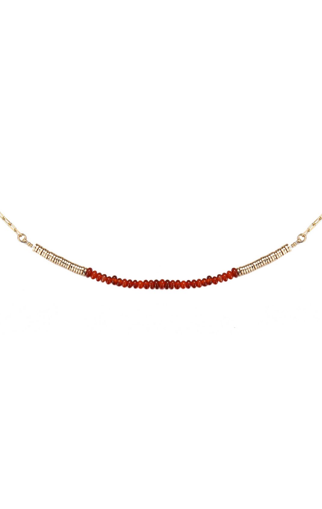 Collier chaîne avec pierres semi-précieuses joaquin HIPANEMA Rouge