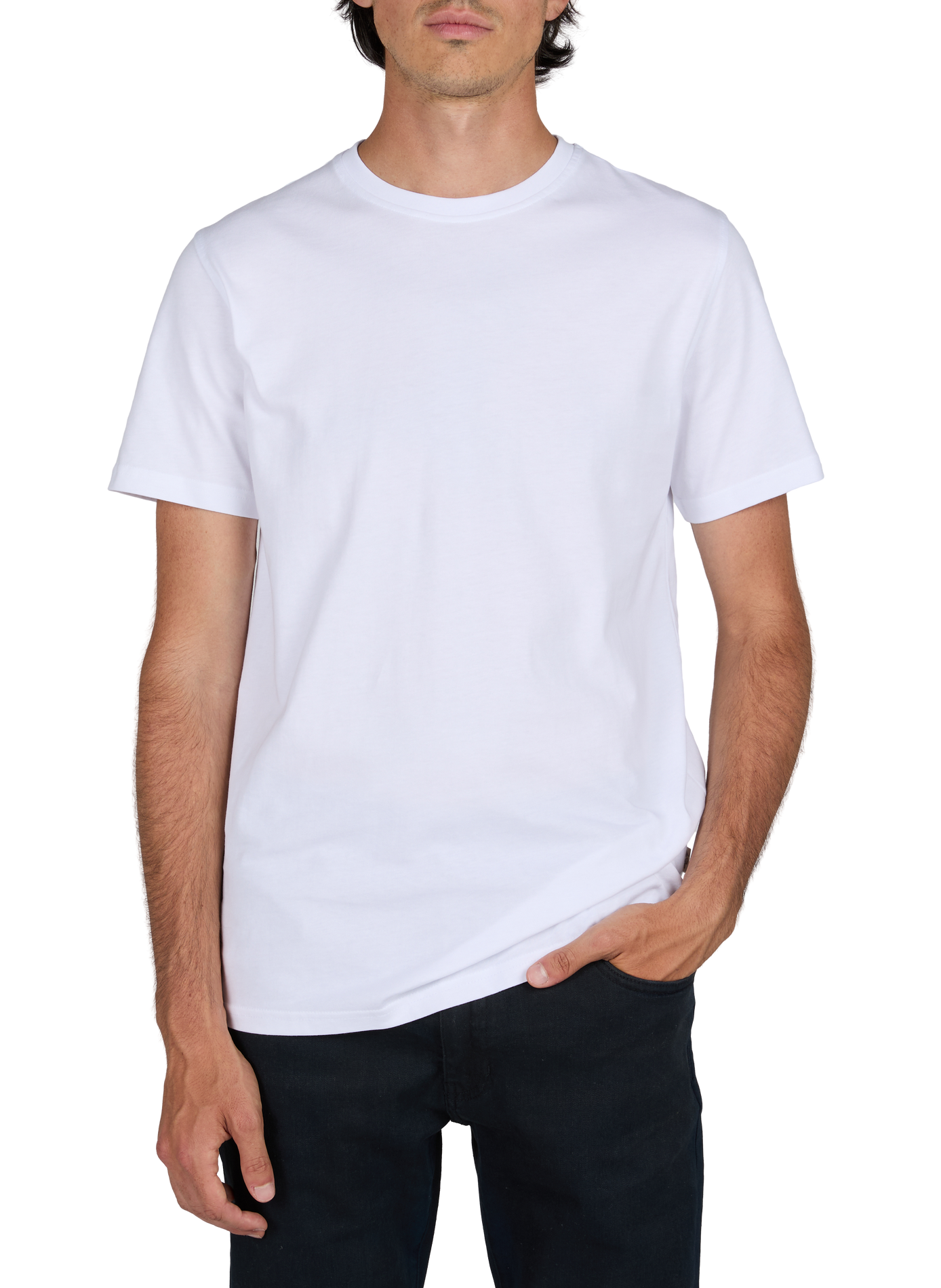 Straight printed cotton T-shirt LES DEUX White