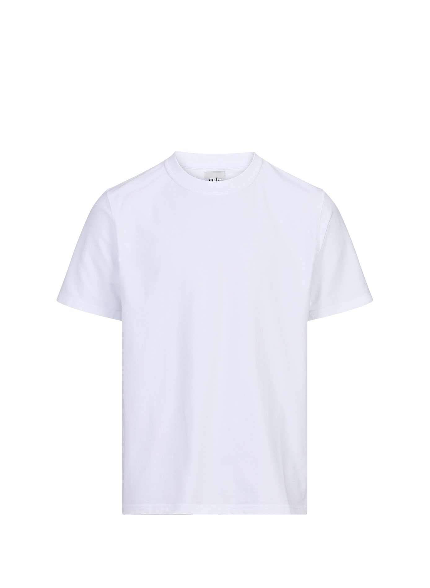 Round neck straight fit cotton T-shirt with screen printing ARTE ANTWERP White