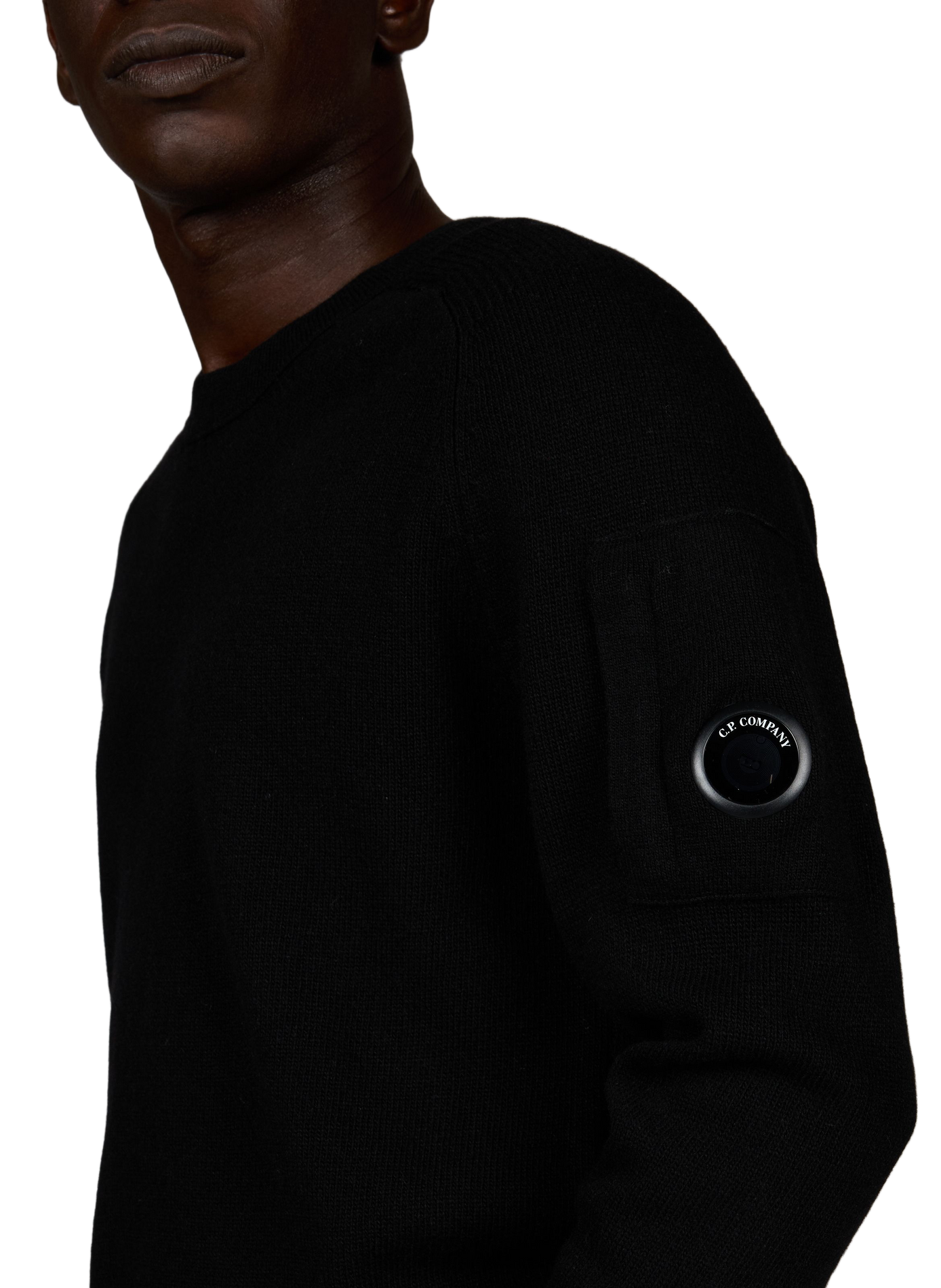 Pull col rond  CP COMPANY Noir