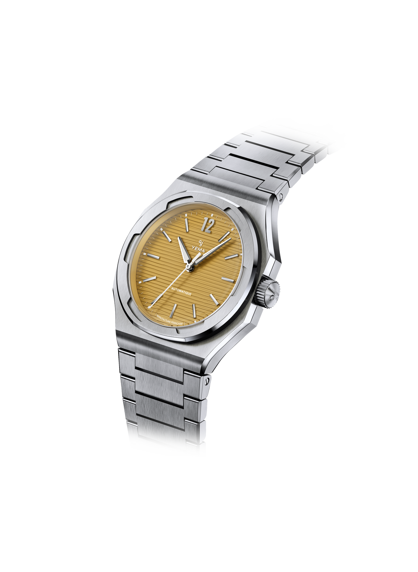 Montre automatique Wristmaster Slim CMM.20 en acier inoxydable YEMA Jaune