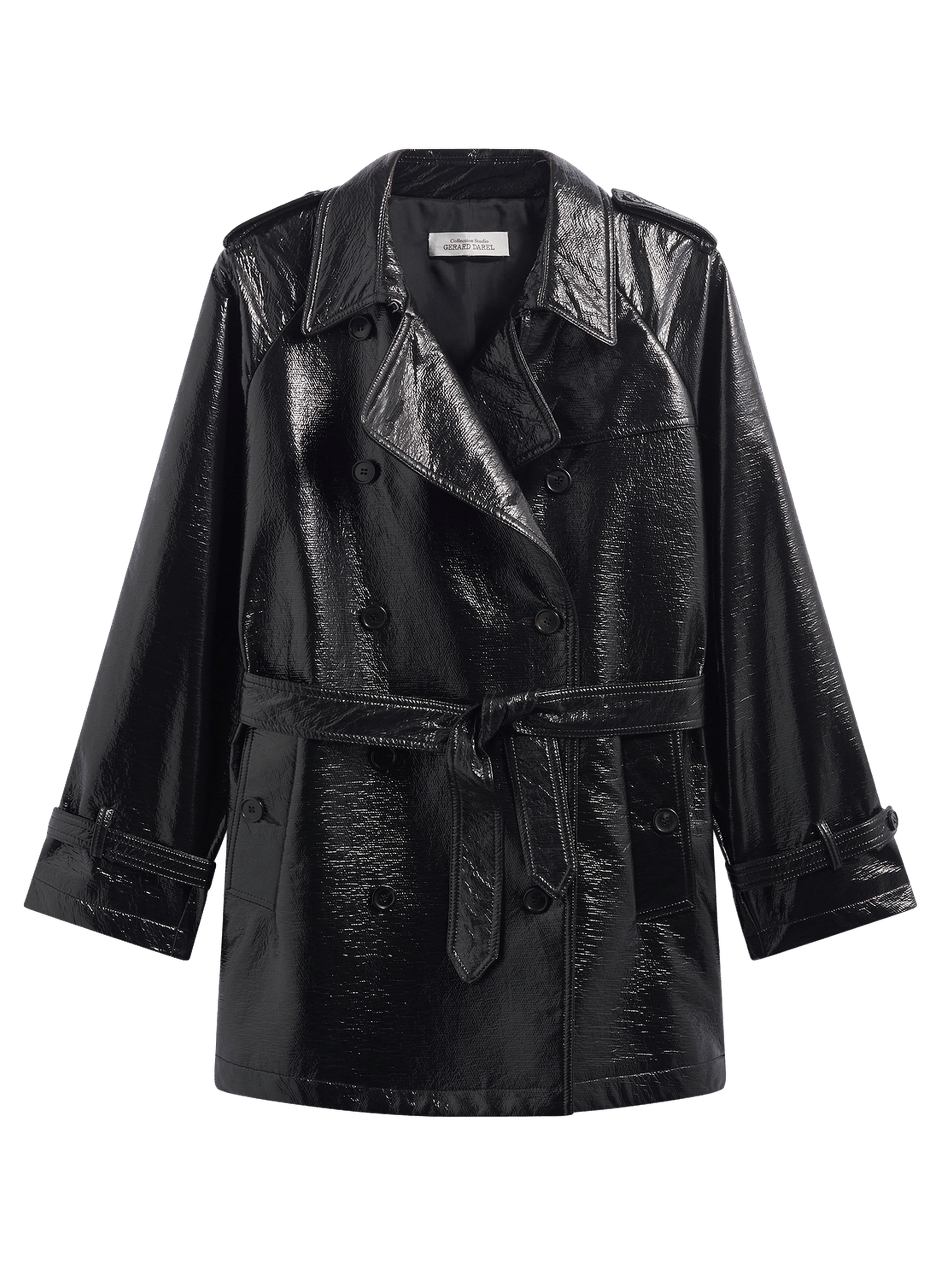 Trench court en vernis - vicky GERARD DAREL Noir