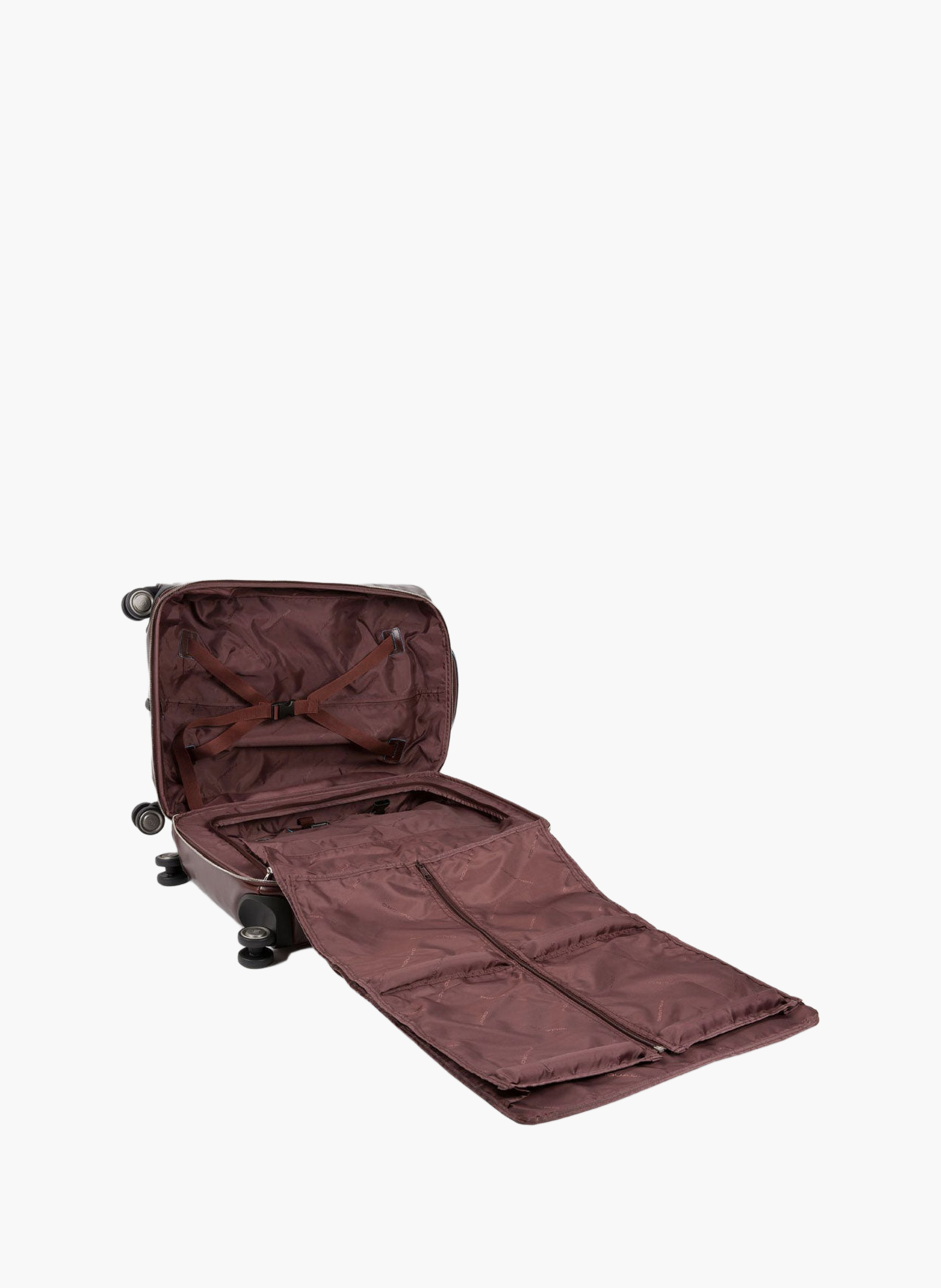Valise à roulettes cabine d'ordinateur 15,6" PIQUADRO Marron