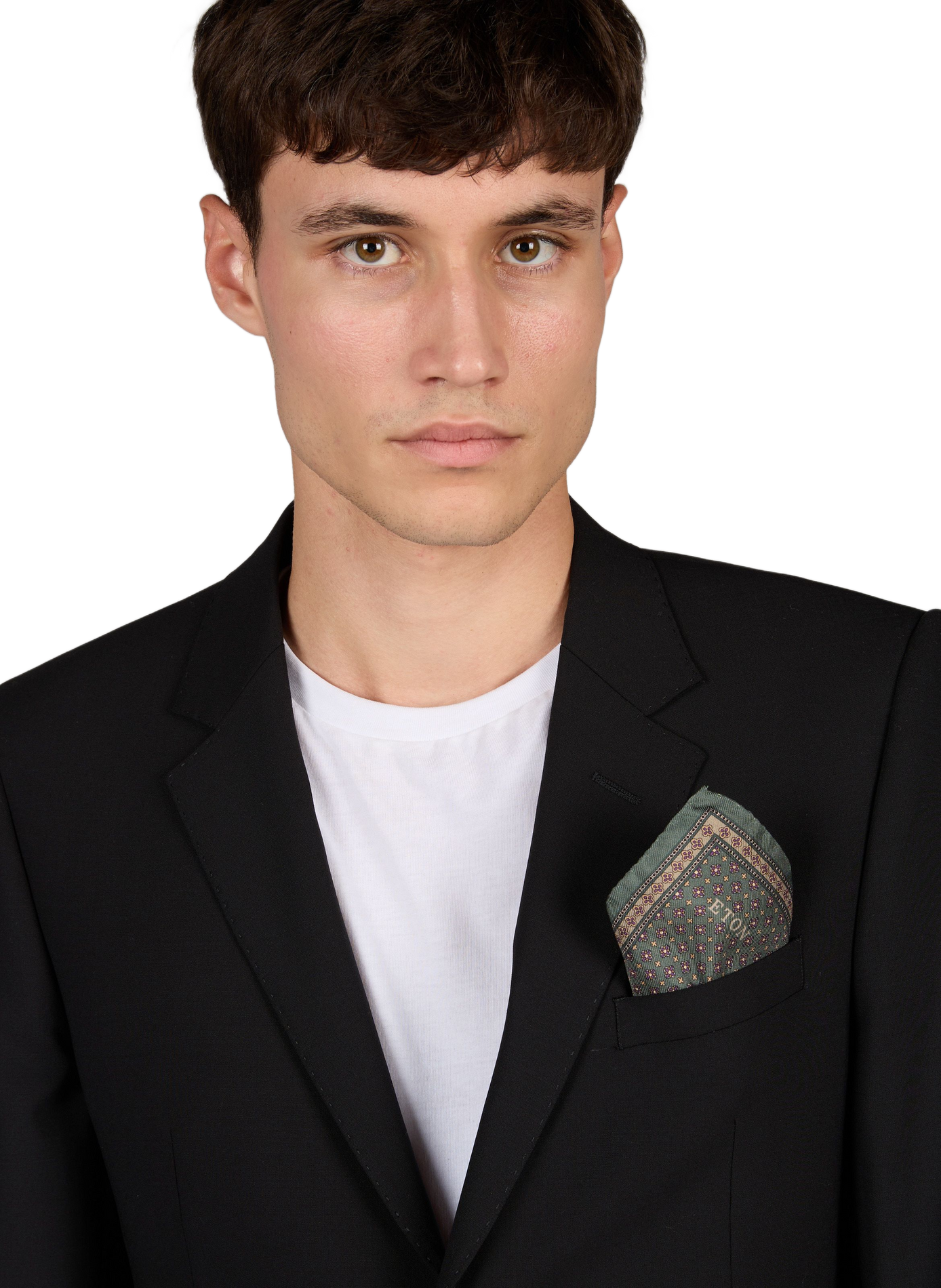 Seidentasche mit Druck ETON Grun