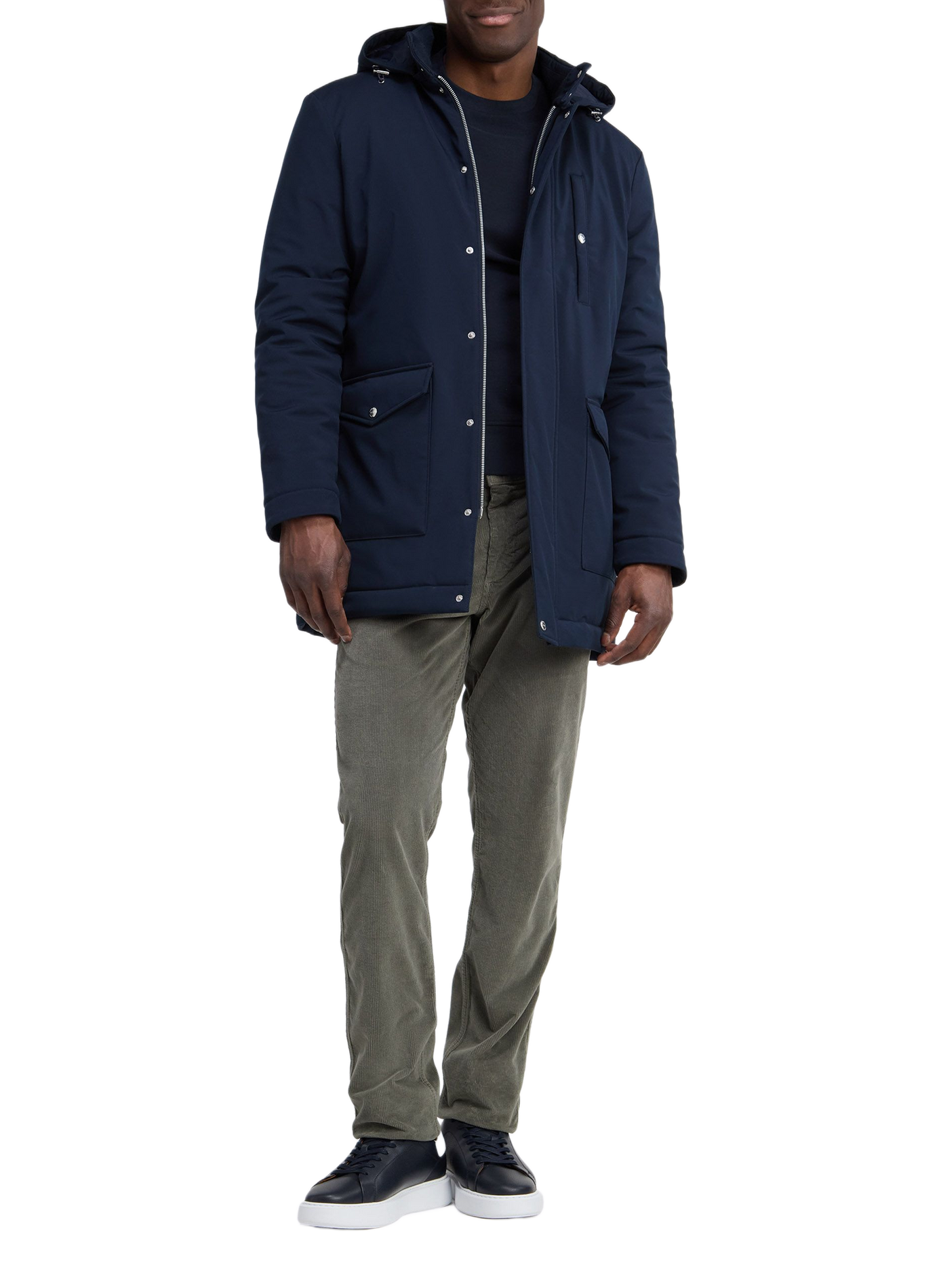 Parka droite col montant  EDEN PARK Blauw