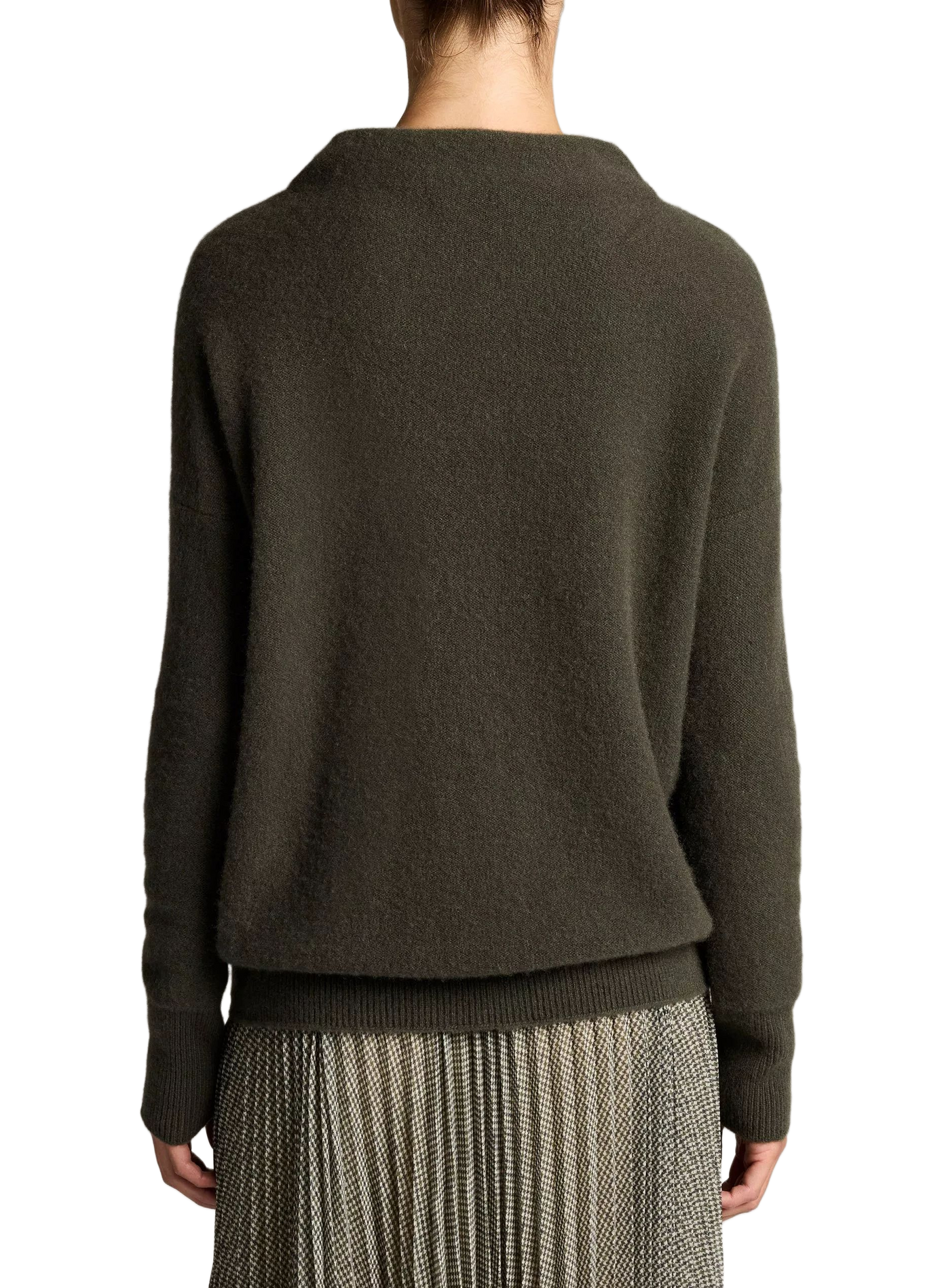 Pull à col montant en cachemire moelleux VINCE Kaki