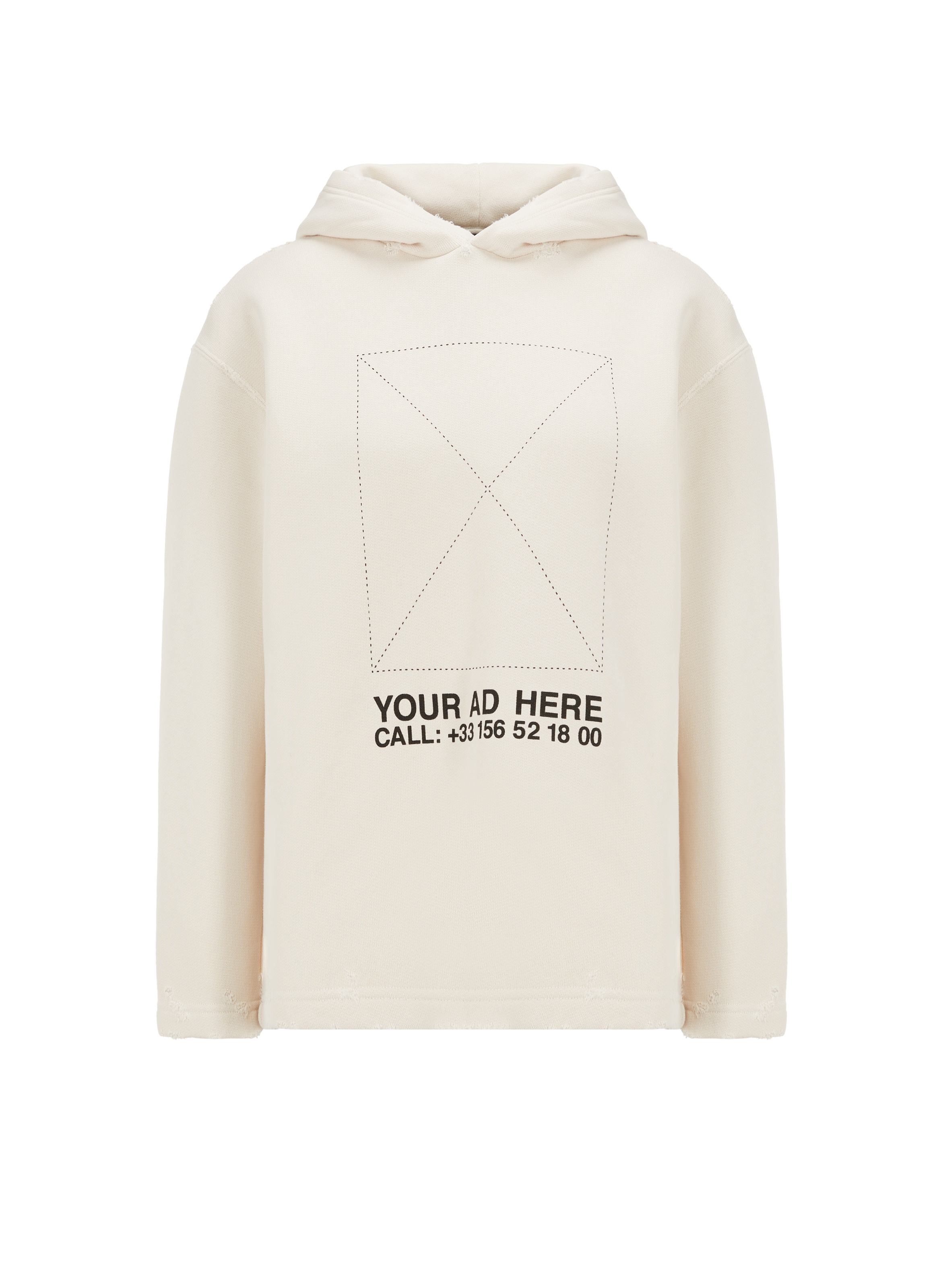 Hoodie cropped Your Ad Here en coton mélangé