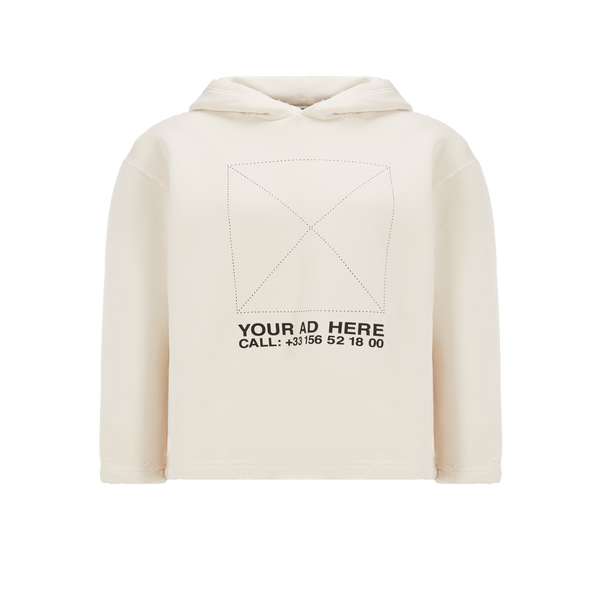 Balenciaga Your Ad Here Cropped Cotton-blend Hoodie