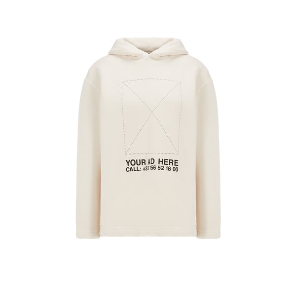 Hoodie cropped Your Ad Here en coton mélangé