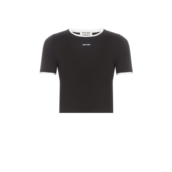 T-shirt avec bordure dentelée