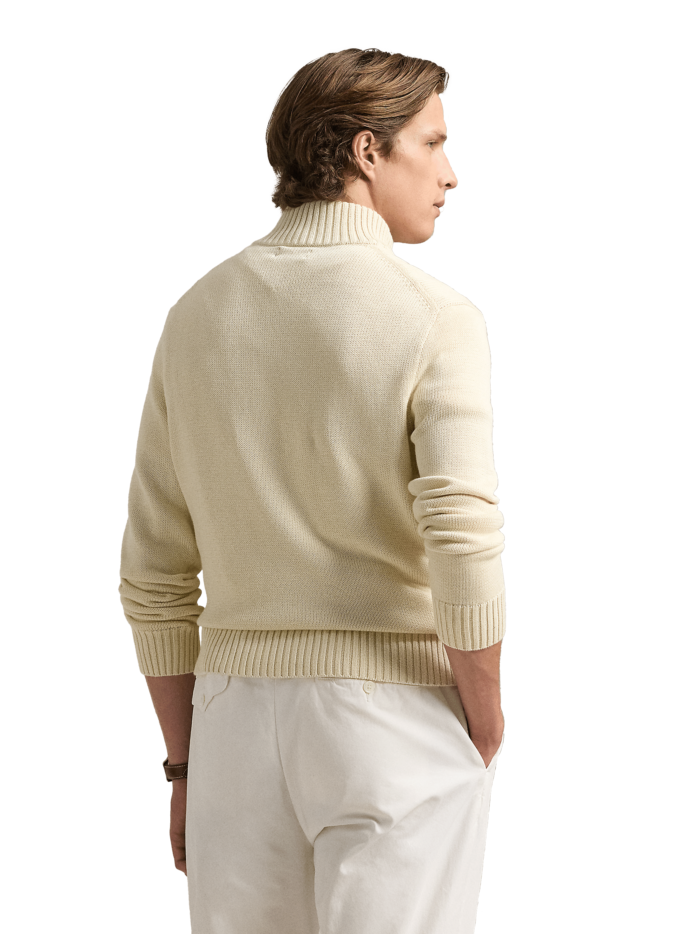 Funnel neck half-zip jumper POLO RALPH LAUREN White