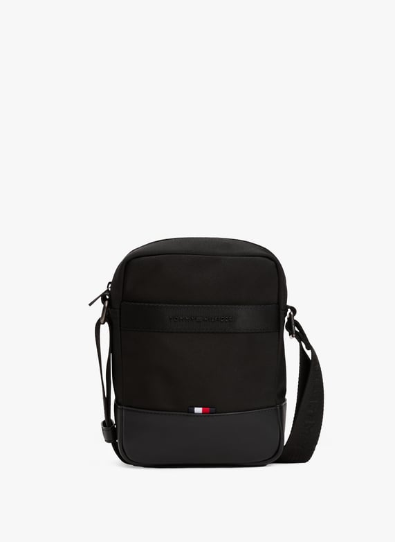 Sac à bandoulière uni à logo  | Noir by TOMMY HILFIGER Sac à bandoulière uni à logo  Noir