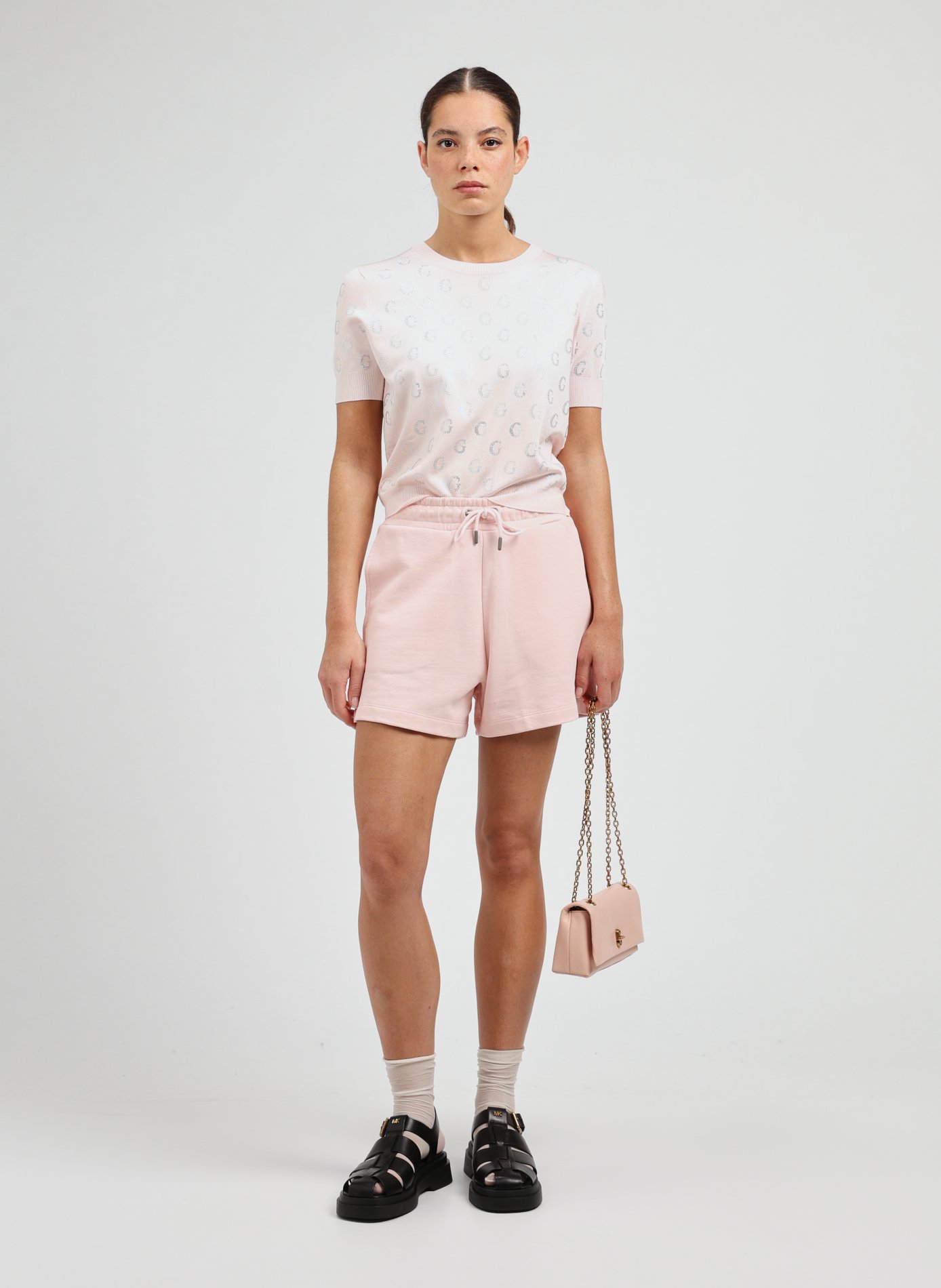 Sac à bandoulière The Dual Chain Mini Bag MARC JACOBS Rose